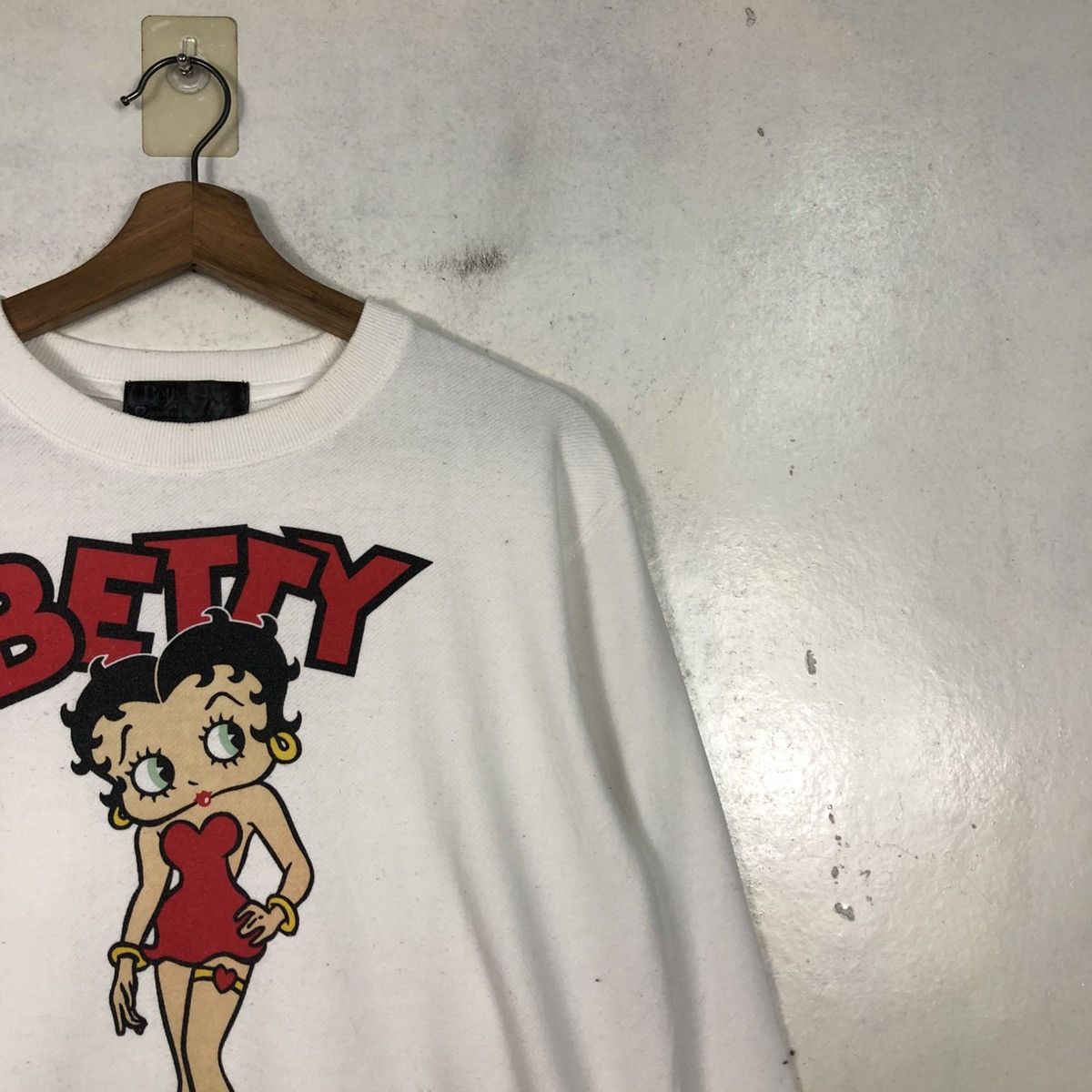 Japanese Brand 📌Vintage Sweatshirt Betty Boop Big Logo Cartoon Size US M / EU 48-50 / 2 - 8 Thumbnail