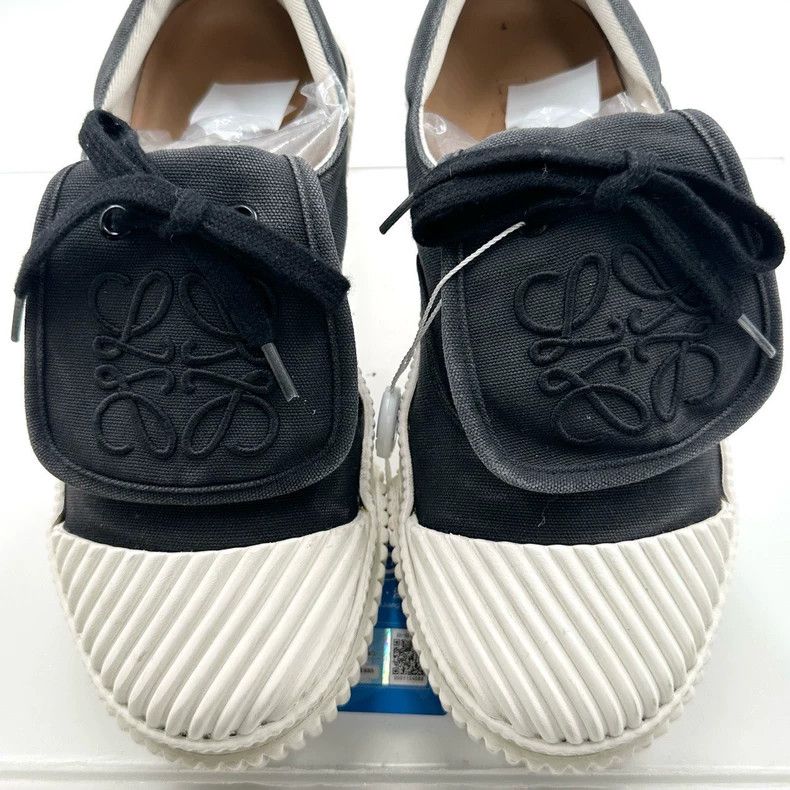 Loewe LOEWE Black and white striped canvas cookie shoes Size US 6.5 / IT 36.5 - 6 Thumbnail