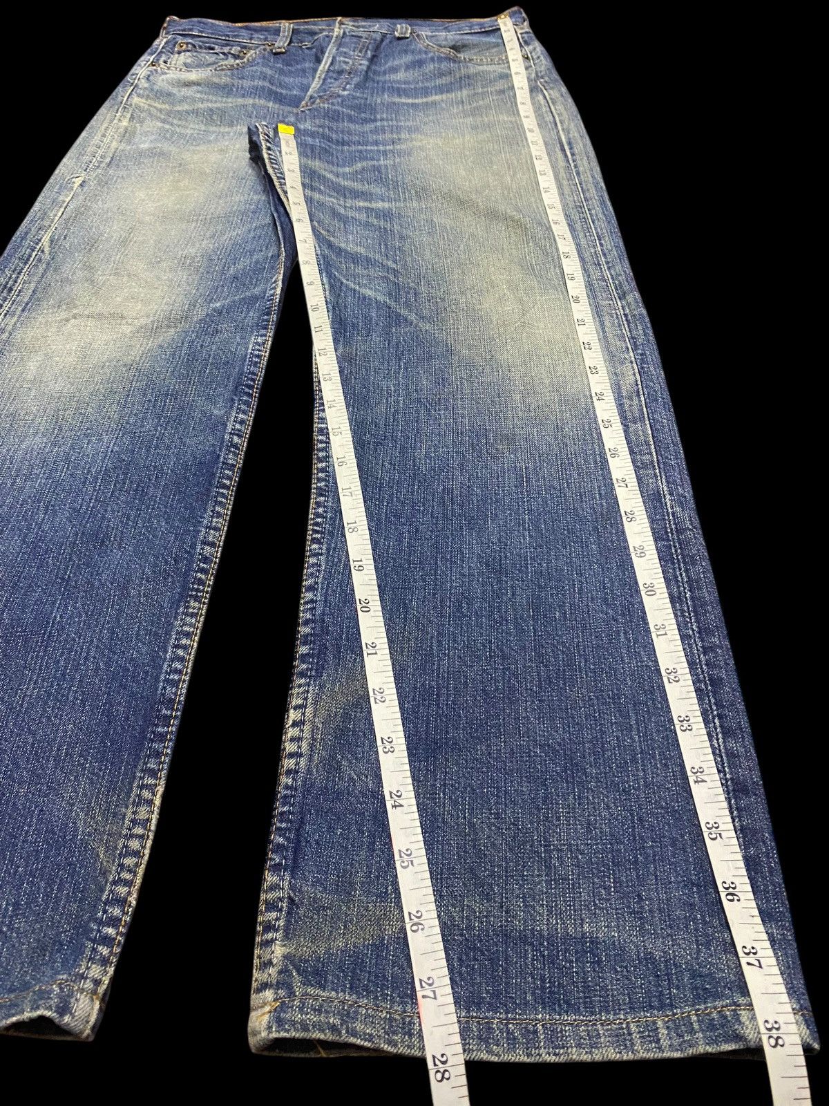 Levi's Vintage Clothing Vintage Y2K Levis 501 Blue Wash Distressed Loose Jeans Size US 30 / EU 46 - 14 Thumbnail