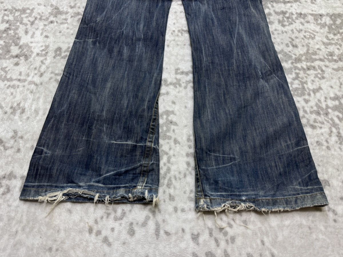 Le Grande Bleu (L.G.B.) Vintage Lolita Mud Wash Wide Leg Distressed Clawmark Denim Size US 30 / EU 46 - 14 Thumbnail