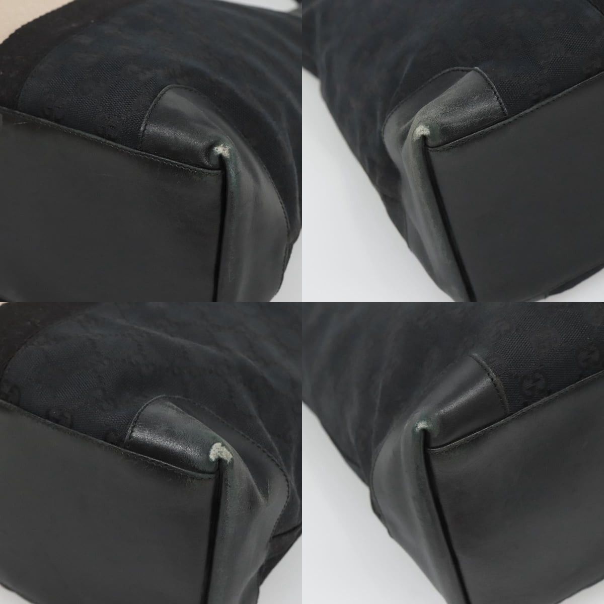 Gucci GUCCI GG Canvas Sherry Line Hand Bag Black Silver 002 002 Size ONE SIZE - 10 Thumbnail