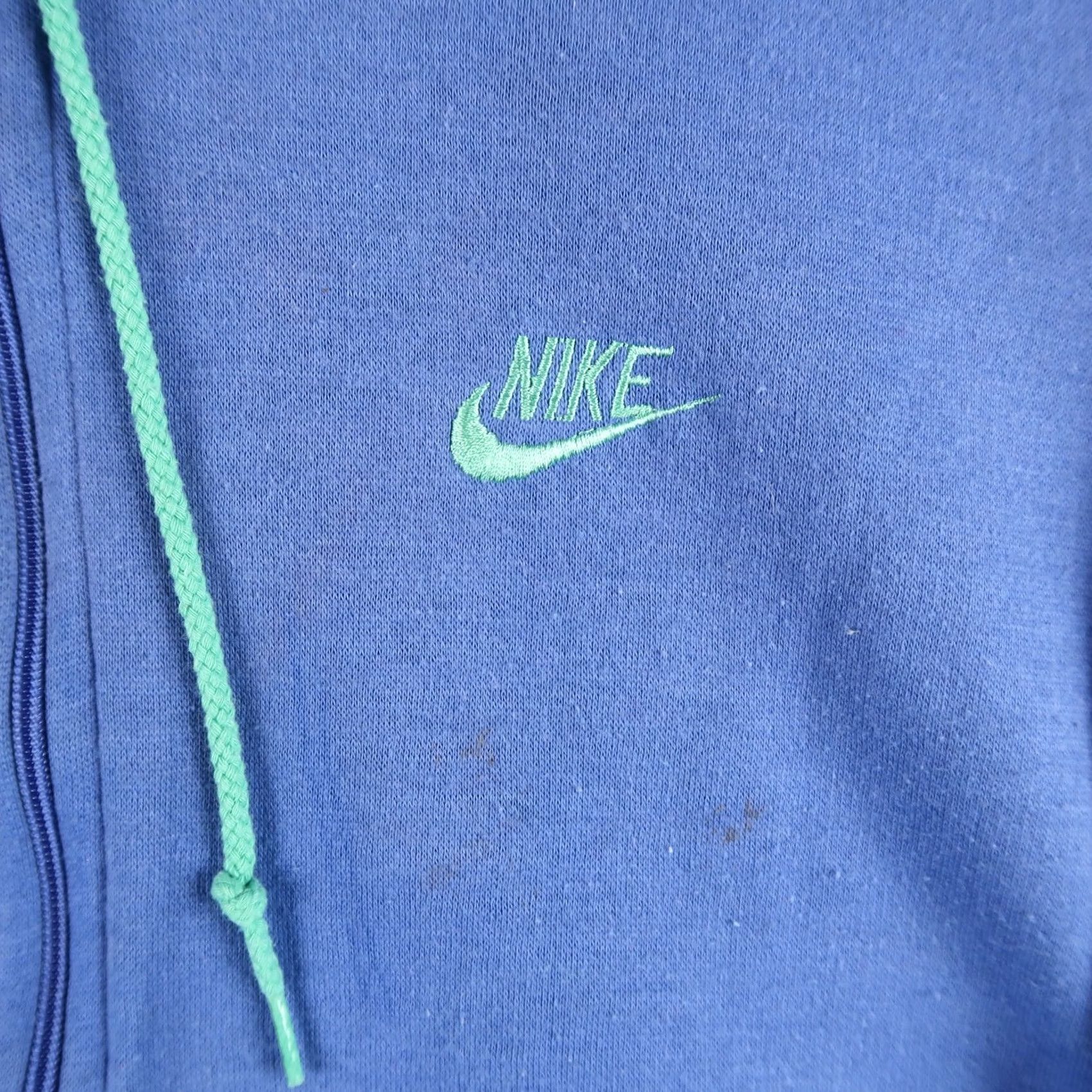 Nike Vintage Nike Full Zip Hoodie Sweatshirt Blue Women L Large Jacket Size L / US 10 / IT 46 - 3 Thumbnail