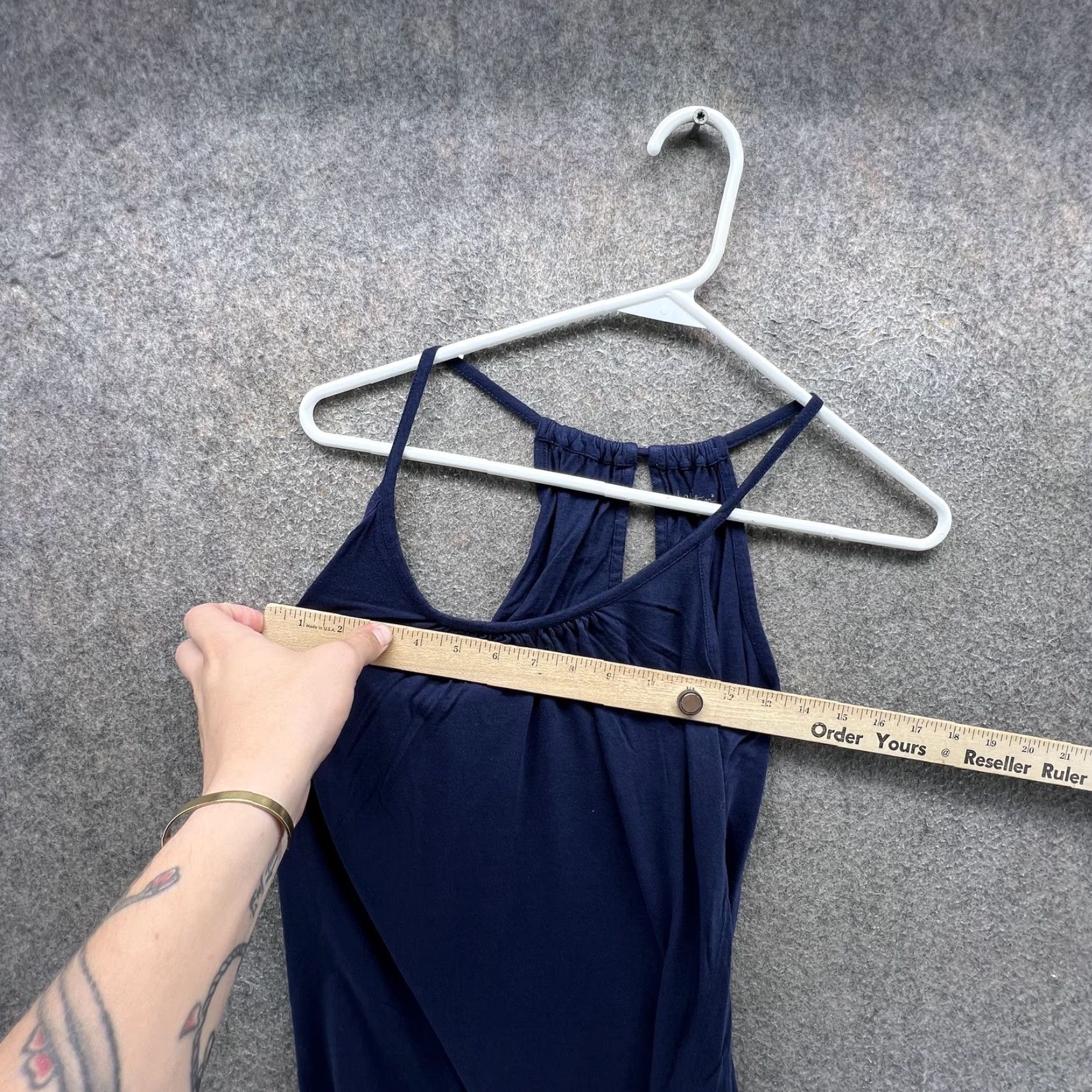 Lilly Pulitzer Lilly Pulitzer Tank Top Womens Small Navy Blue Pima Cotton Halter Cami Strappy Size S / US 4 / IT 40 - 5 Thumbnail