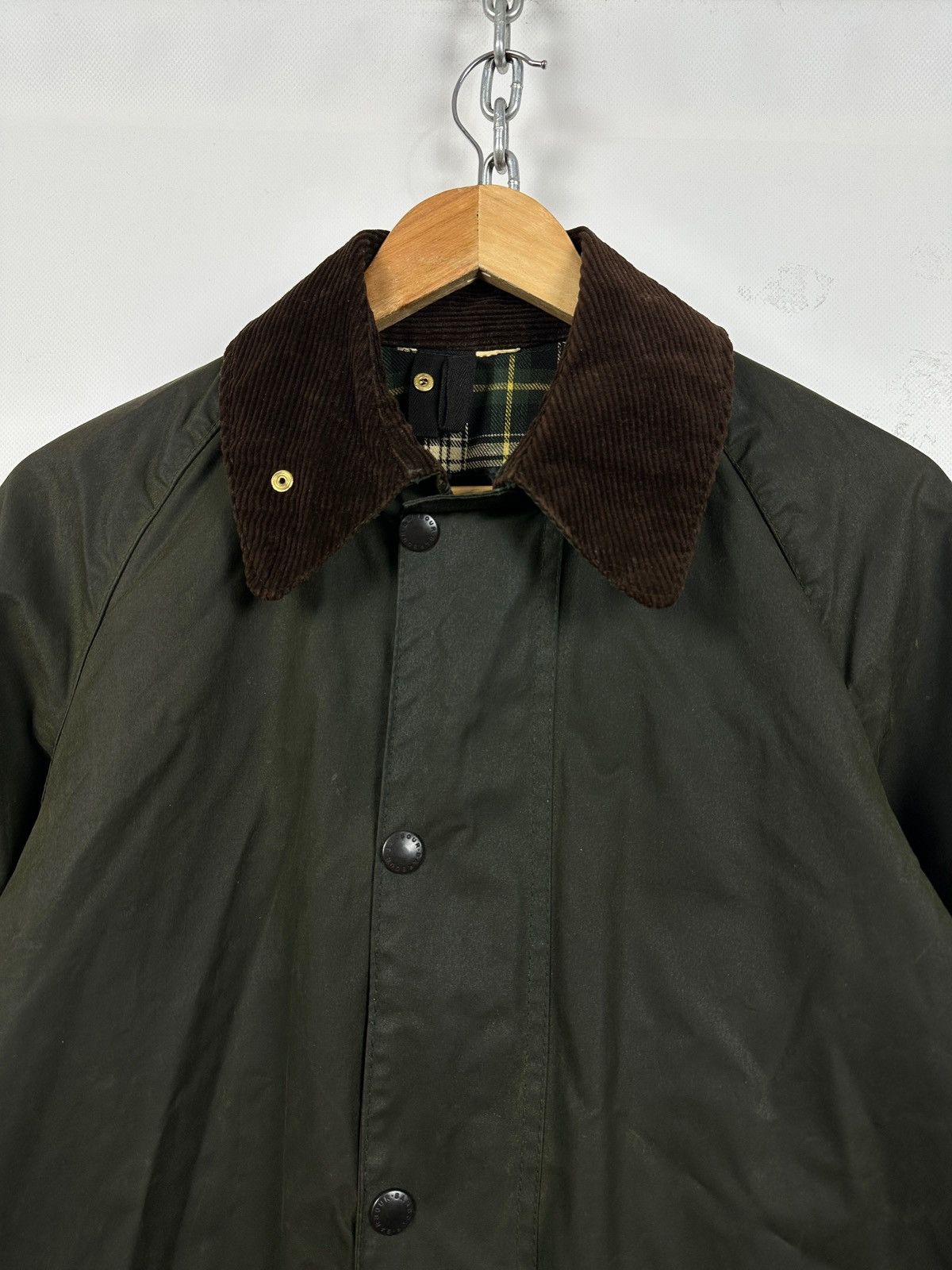 Barbour Vintage Barbour Gamefair Waxed Olive Green Coat Jacket Size US S / EU 44-46 / 1 - 8 Thumbnail