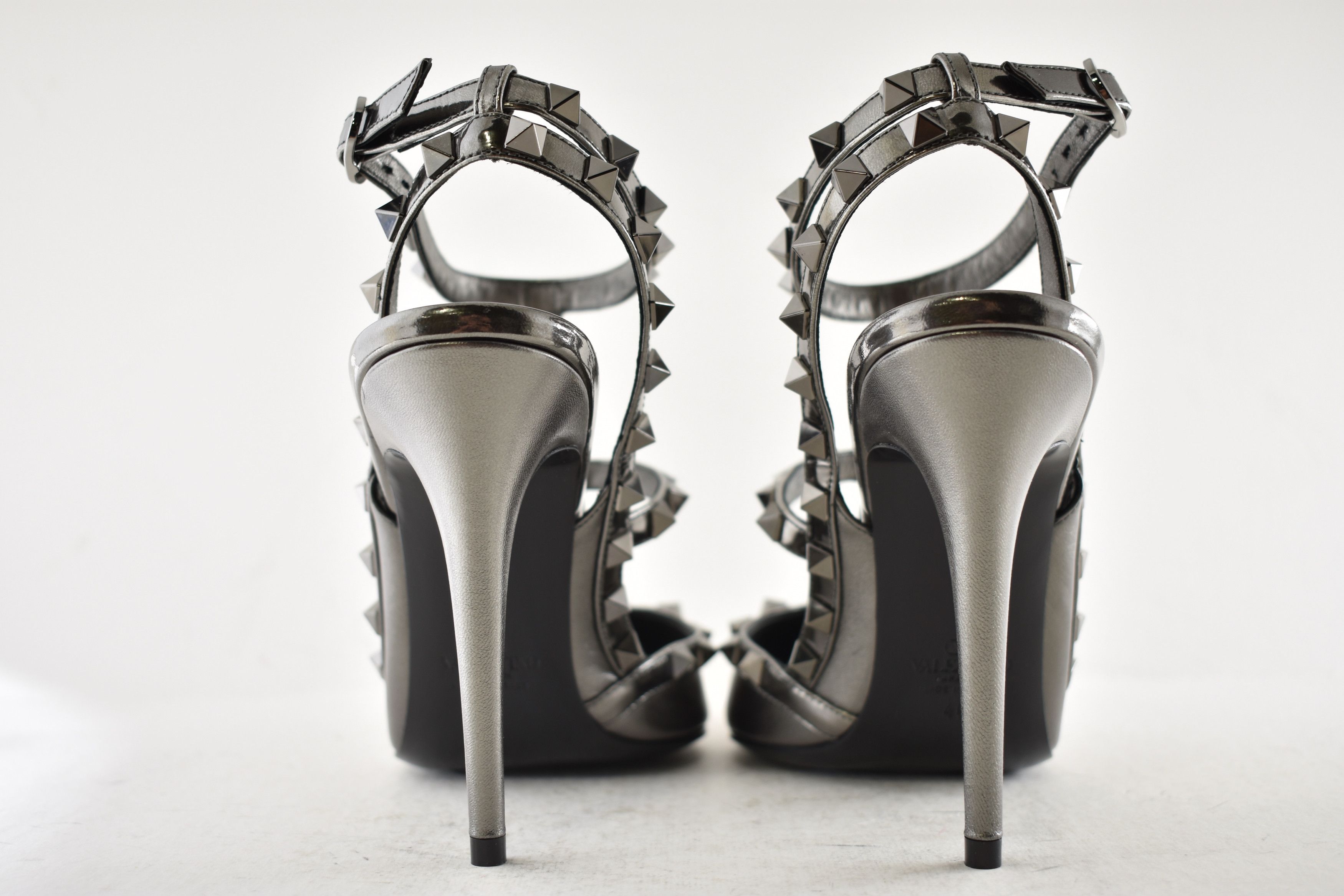 Valentino Rockstud 100mm Anthracite Grey Heel Pump 40