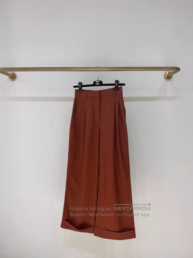 Fendi Fendi Fine Checkered Wool Wide Leg Trousers Size 25" / US 0 / IT 36 - 1 Thumbnail
