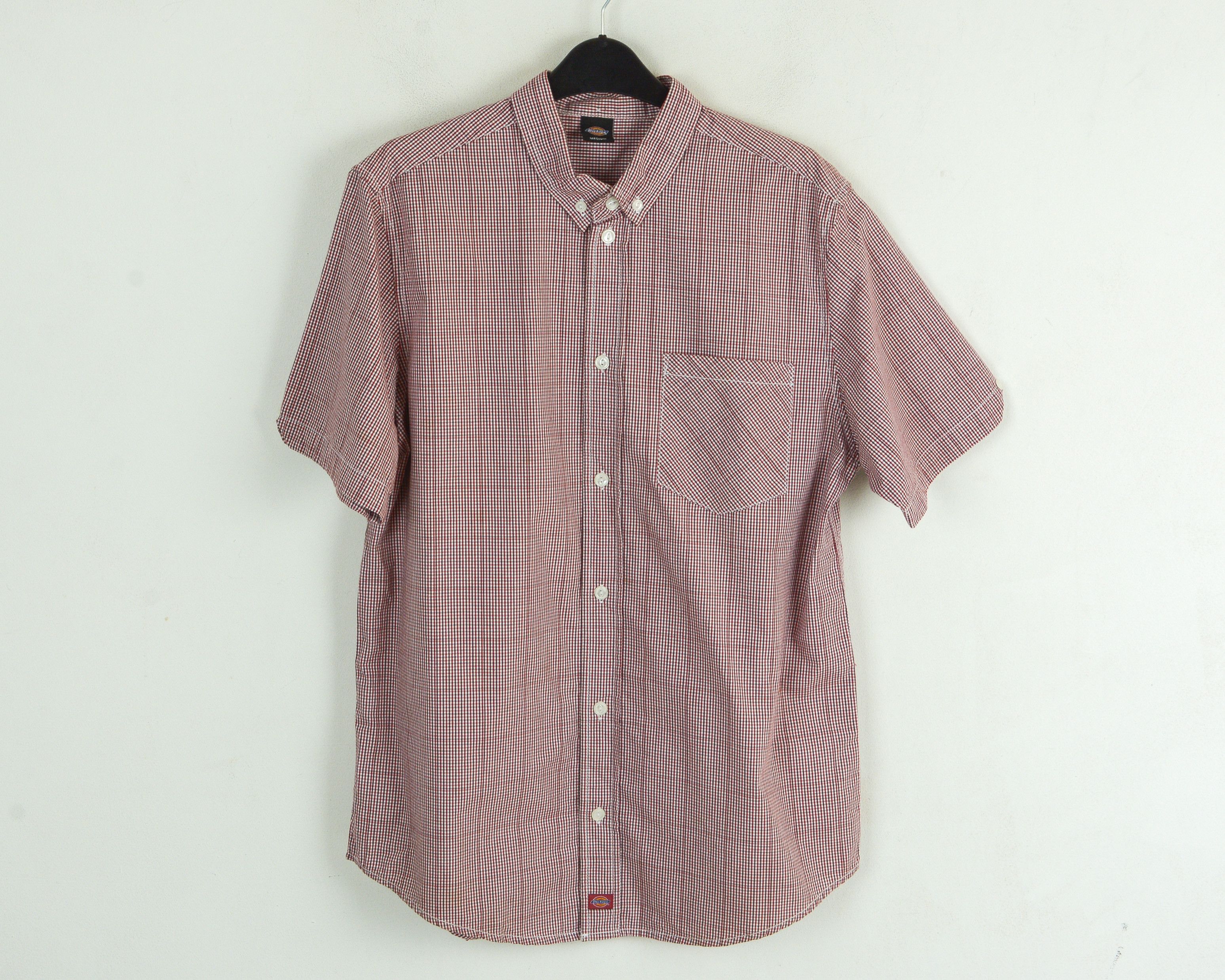 Dickies Mens M Short Sleeve Shirt Check Plaid Tartan Cotton Casual Size US M / EU 48-50 / 2 - 1 Thumbnail