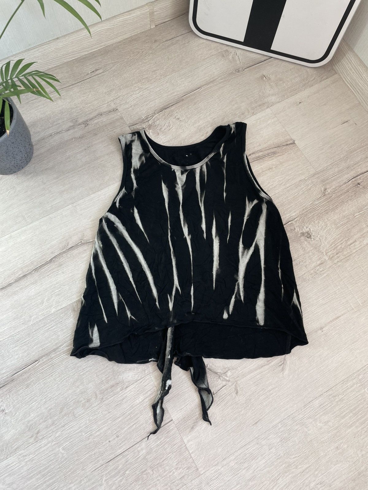 Vintage Vintage Y2k Black Tie Dye Open Back Tank Top Size S / US 4 / IT 40 - 5 Thumbnail