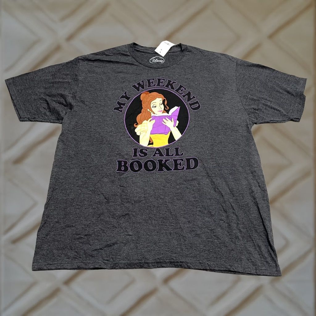 Disney Disney Belle Graphic T-Shirt Unisex 2X Gray Crew Neck NWT Sharonops Size XXL / US 16-18 / IT 52-54 - 1 Thumbnail
