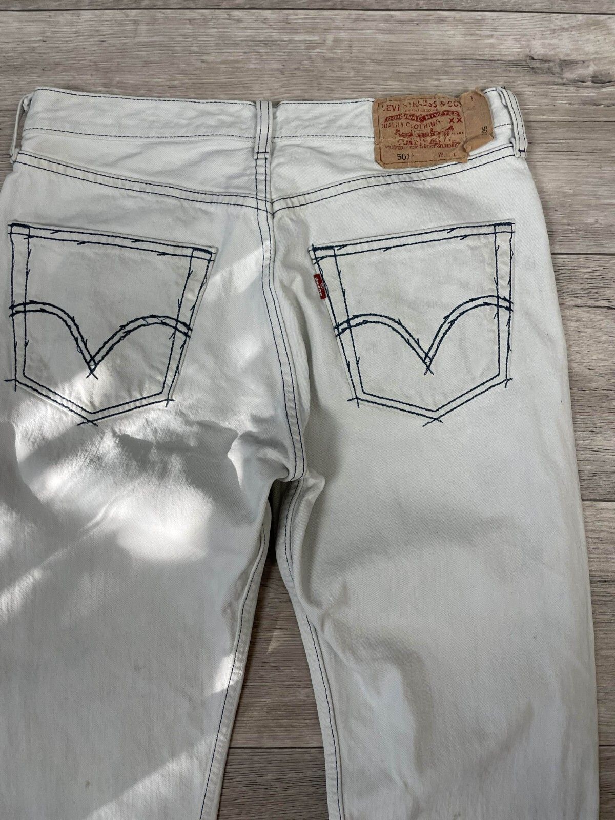 Levi's × Vintage Very Rare Levis 501 Vintage Denim Jeans 90s Straight Size US 31 - 4 Thumbnail