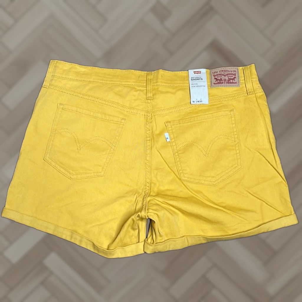 Levi's VINTAGE Levi's Shorts 501 High-Rise Cut-Off Frayed at Bottom Yellow Women's 33 Size 24" / US 00 / IT 34 - 1 Thumbnail