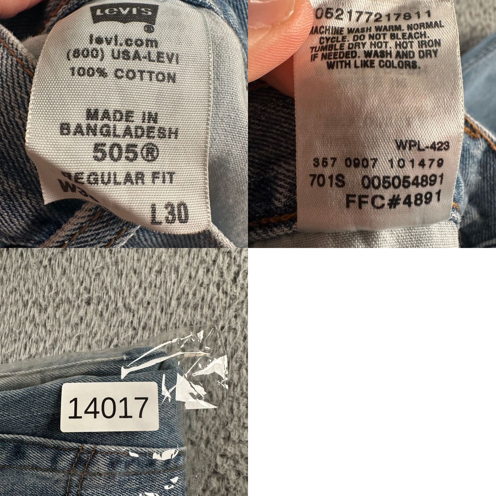Levi's Levi's 505 Jeans Mens 38x30 Regular Fit Light Blue Straight Blue Jeans 2000s Vintage? No, Regular? No Size US 38 / EU 54 - 9 Thumbnail