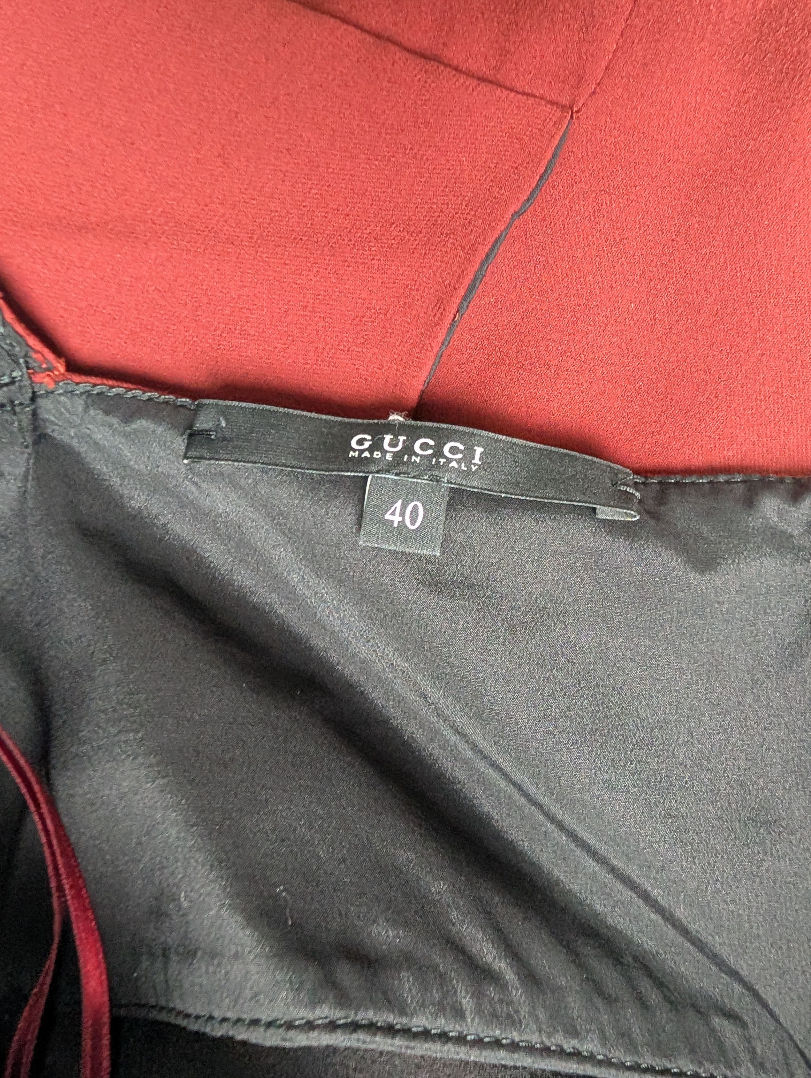 Gucci Gucci Burgundy Asymmetric Dress Size S / US 4 / IT 40 - 5 Thumbnail