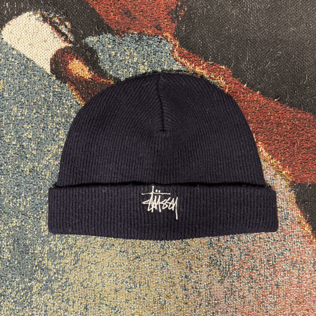 Stussy STUSSY BEANIE NAVY Size ONE SIZE - 1 Thumbnail