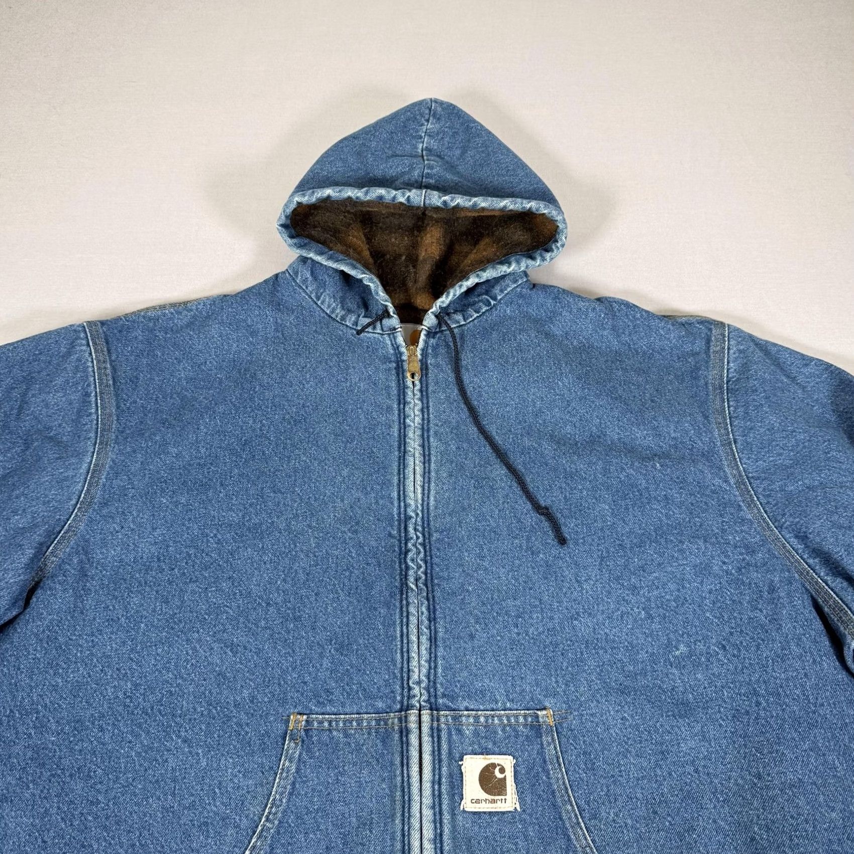 Carhartt VINTAGE Carhartt Jacket Mens 4XL Blue Denim Blanket Lined Active 90s Womens? Size US XXL / EU 58 / 5 - 2 Thumbnail