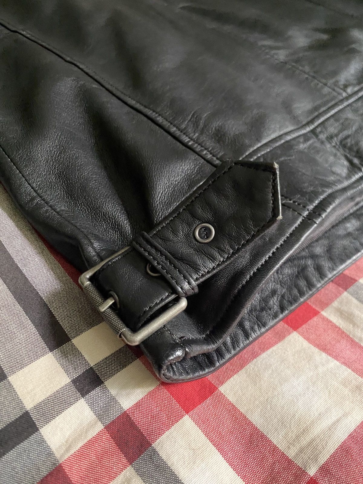 Guess LEATHER BIKER JACKET - BLACK Size US L / EU 52-54 / 3 - 5 Thumbnail