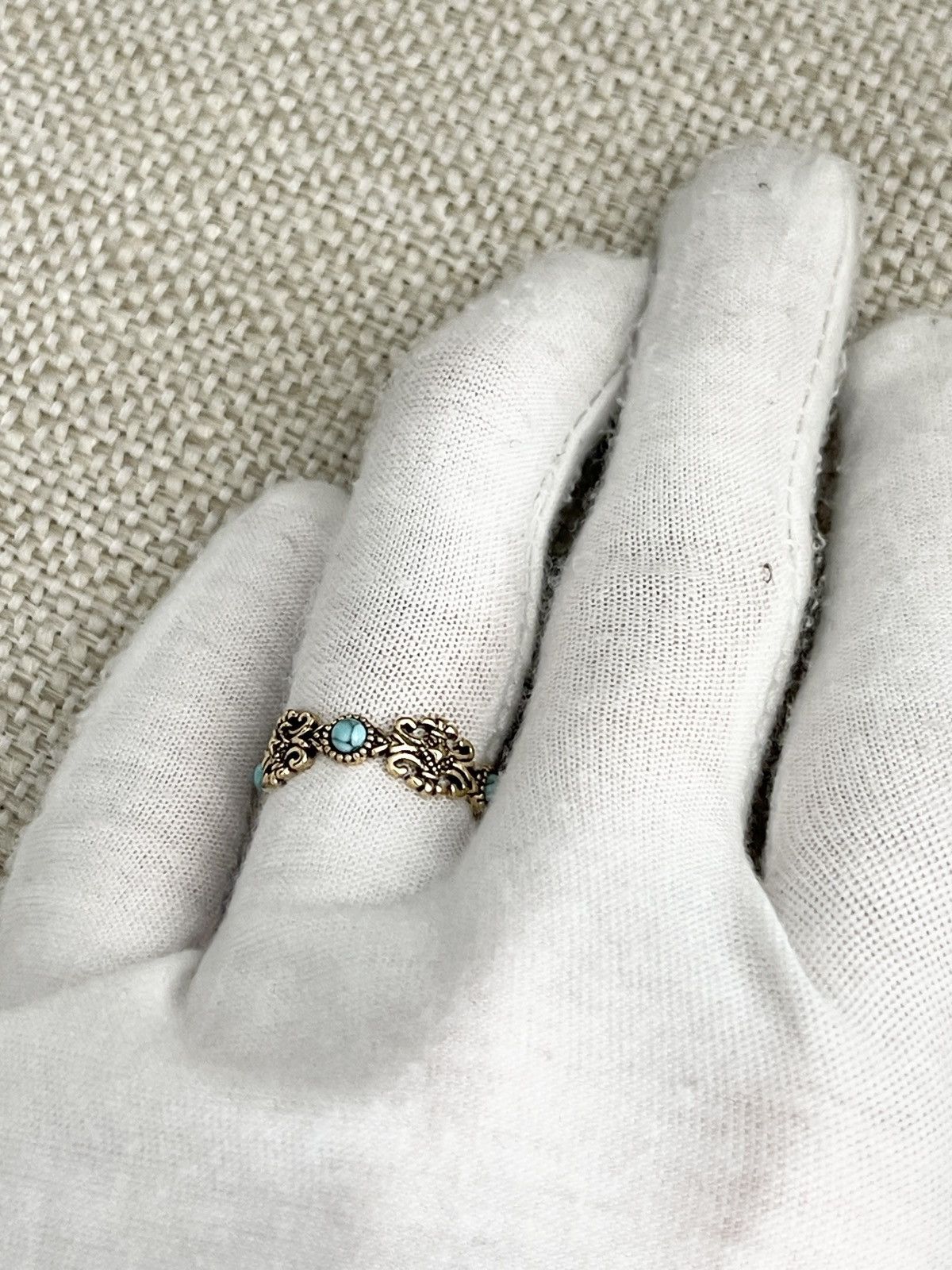 Japanese Brand × Vintage STEAL! Japan Blue Stone Dagger Ring Size ONE SIZE - 1 Thumbnail