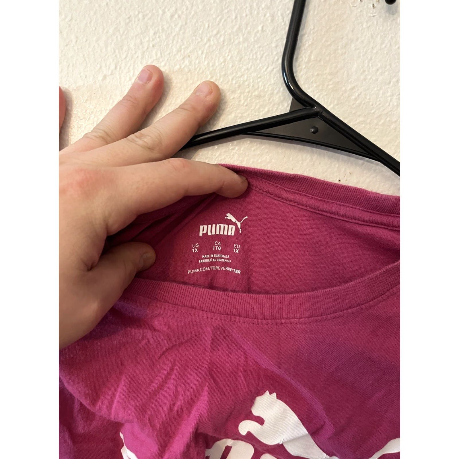 Puma VINTAGE Puma Women's T-Shirt 1X Plus Size Short Sleeve Pink Logo Cotton Casual Size XL / US 12-14 / IT 48-50 - 2 Thumbnail