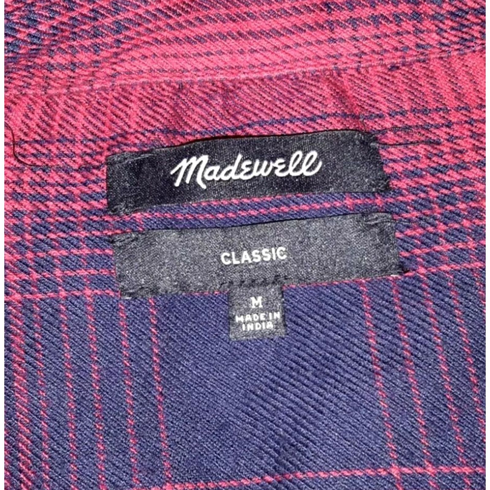 Madewell Madewell Blouse Shirt Womens Medium Red Blue Plaid Flannel Long Sleeve Button Front Columbia? Size M / US 6-8 / IT 42-44 - 4 Thumbnail