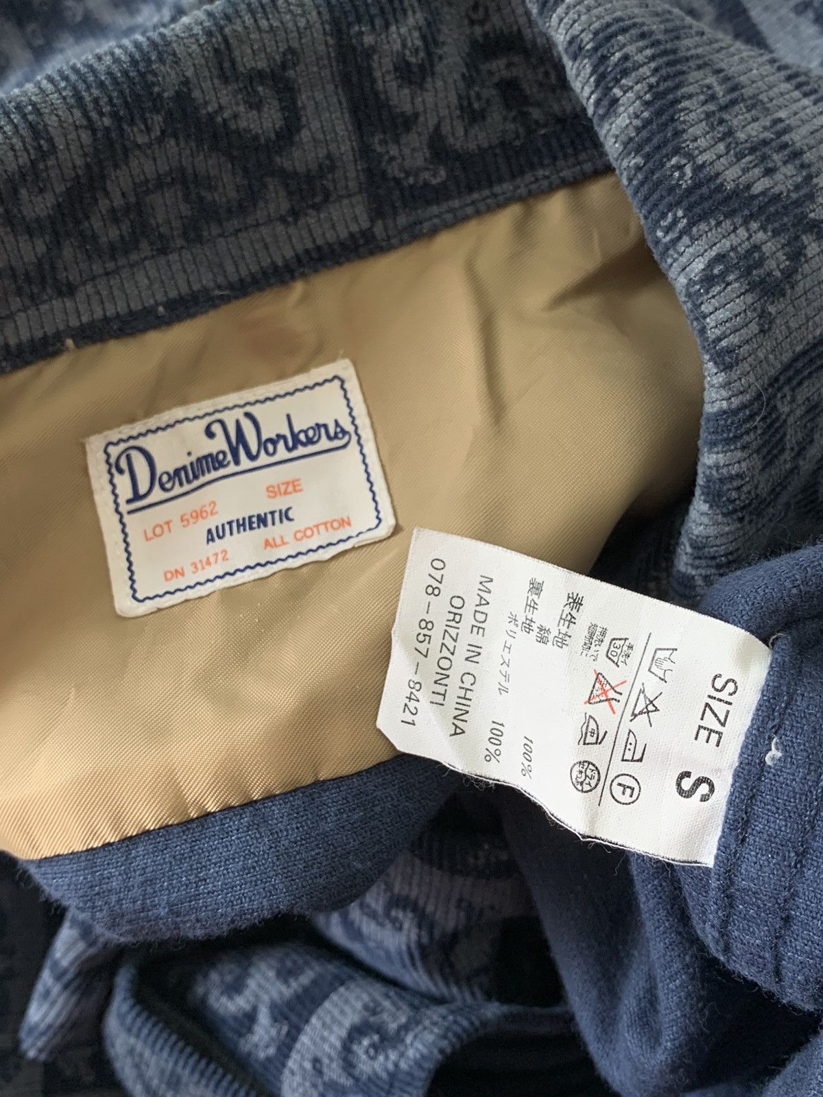Denime Denime Workers Corduroy Jacquard Overshirt Jacket Size S Size US S / EU 44-46 / 1 - 3 Thumbnail