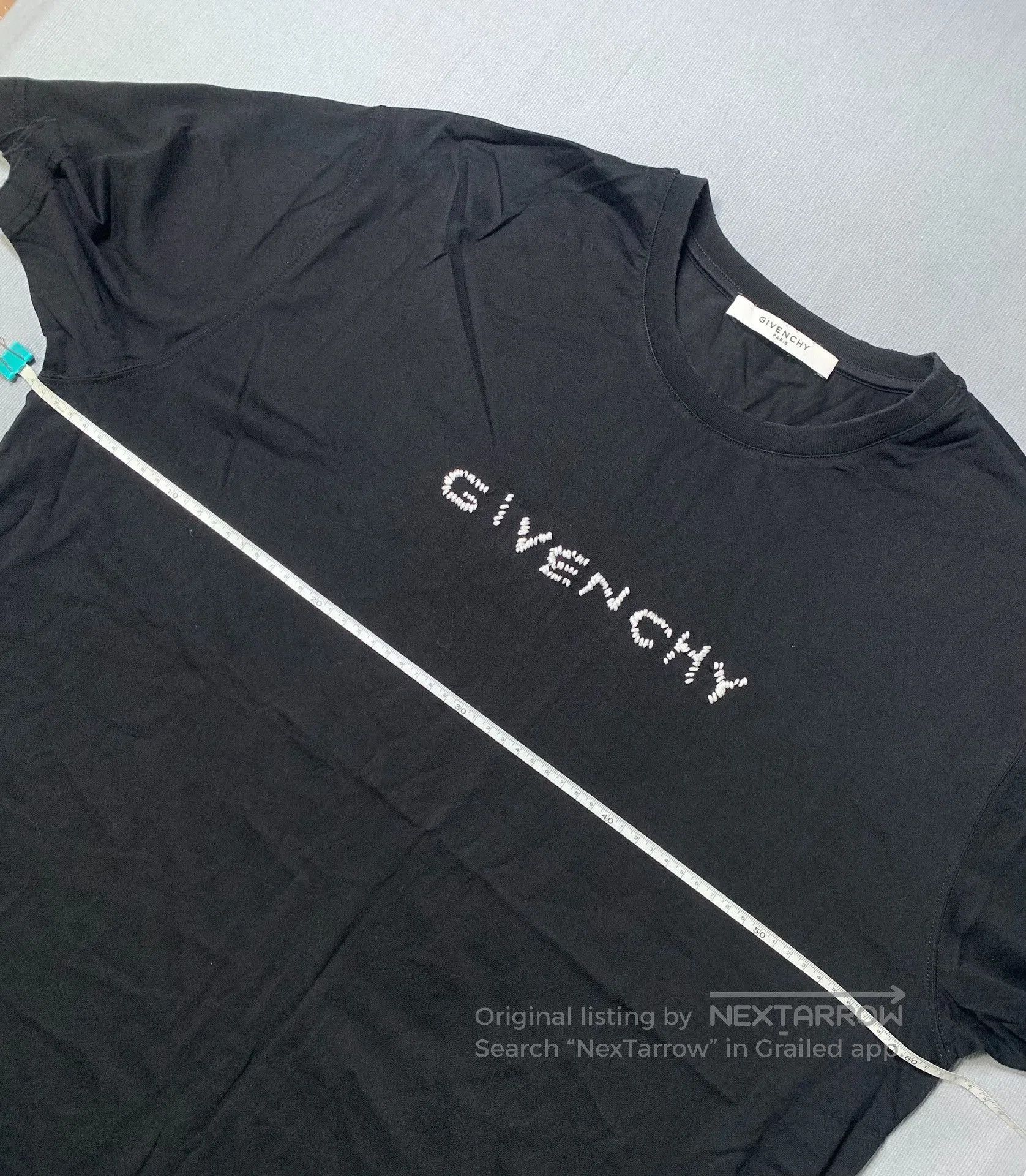 Givenchy Givenchy Irregular Embroidery Distressed Tee. Size US XL / EU 56 / 4 - 6 Thumbnail