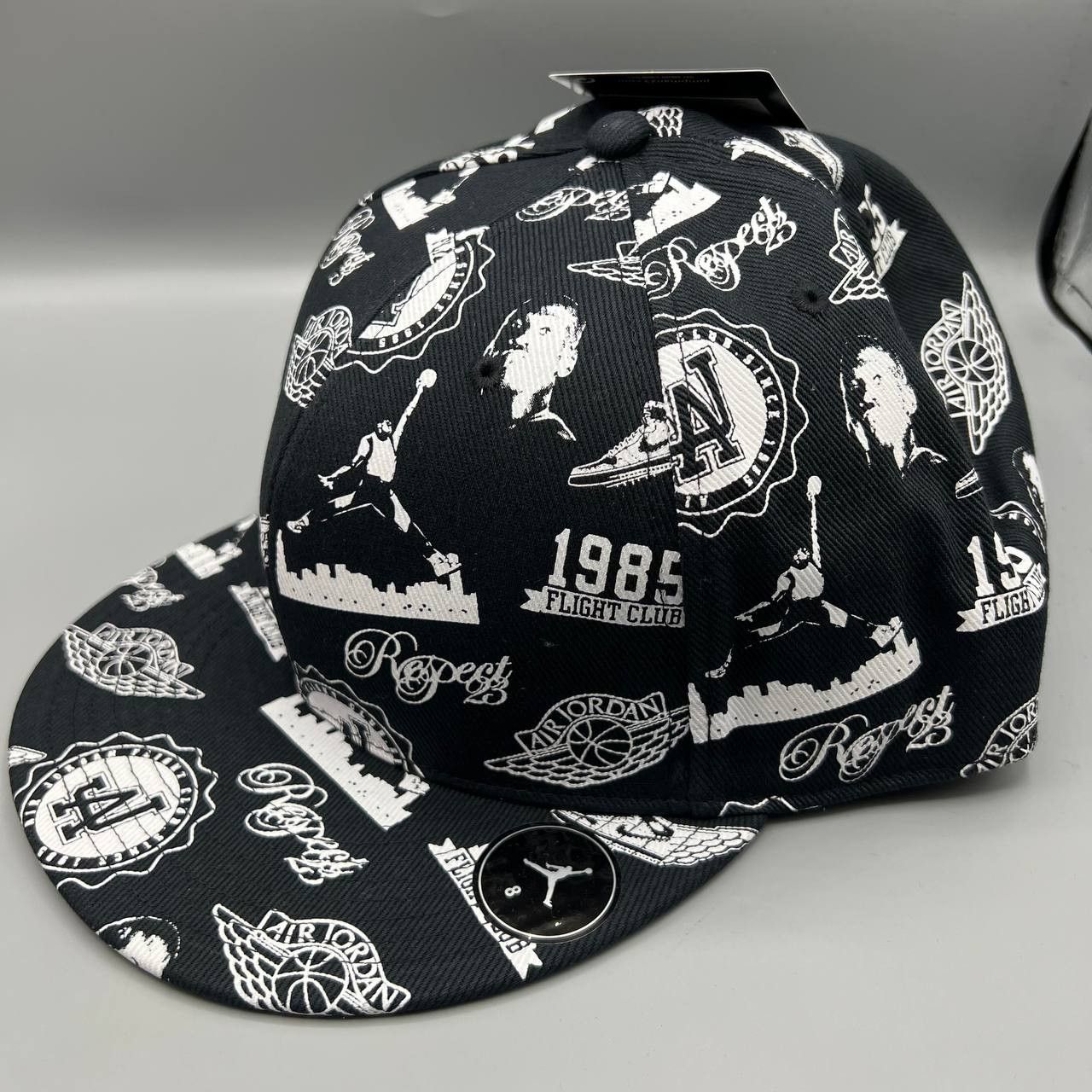 Jordan Brand Air Jordan Flight Hat Men 8 All Over Print Jumpman Fitted Size ONE SIZE - 9 Thumbnail