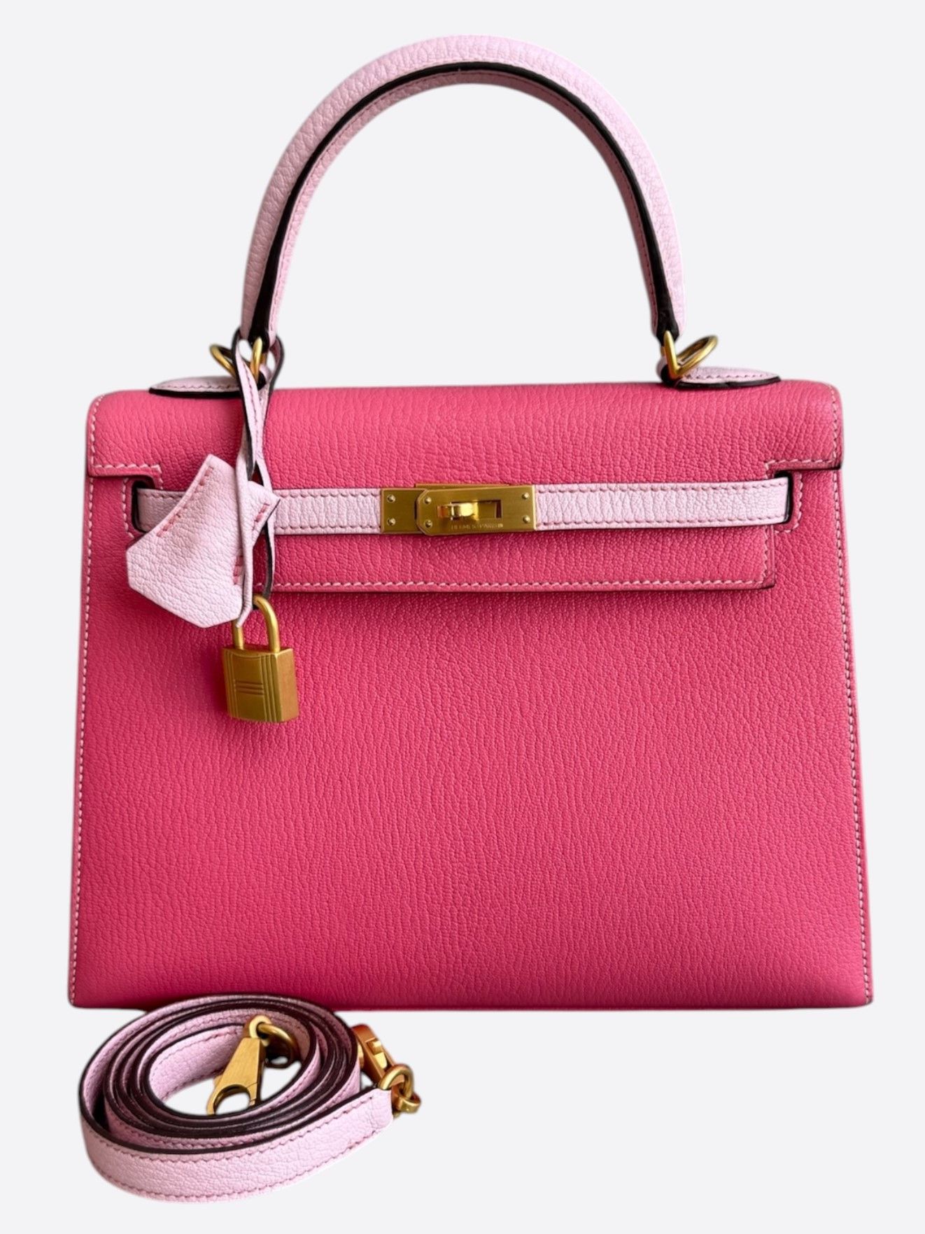 Hermes Bubble Gum & Barbie Pink Epsom & Gold Hardware Kelly 25 Size ONE SIZE - 1 Thumbnail