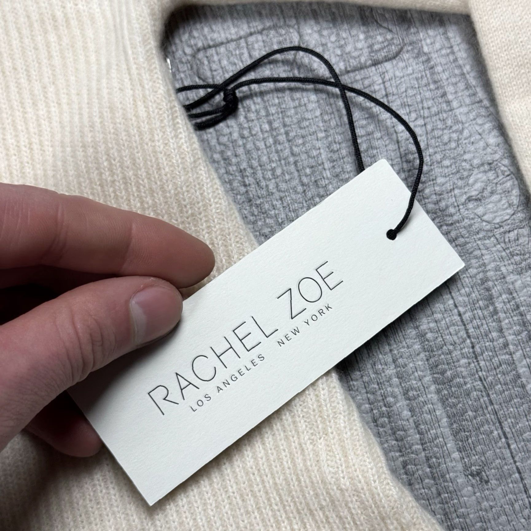 Rachel Zoe RACHEL ZOE Cashmere Sweater V-Neck Pullover Ivory M Regular Long Sleeve Womens Size M / US 6-8 / IT 42-44 - 3 Thumbnail
