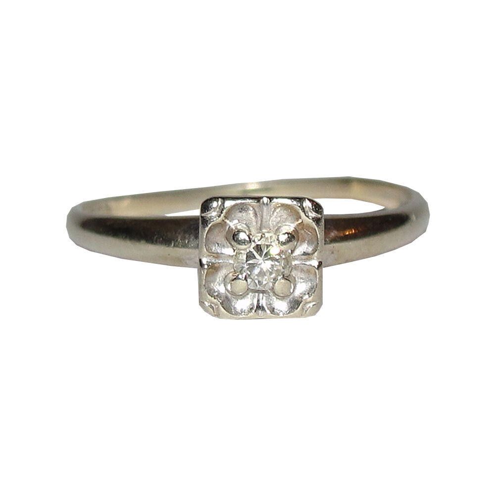 Designer Victorian 14 kt Yellow Gold European Cut Diamond Ring Size ONE SIZE - 1 Thumbnail
