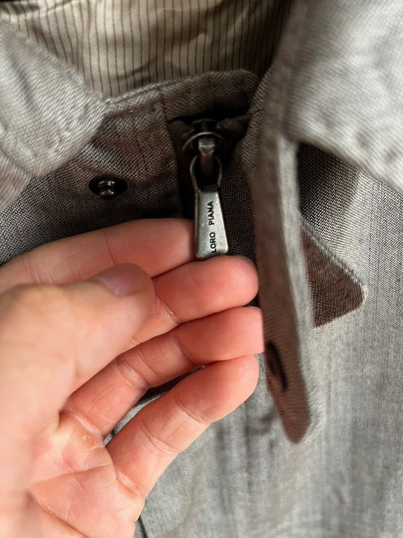 Loro Piana LORO PIANA Grey windbreaker made of silk and wool Size US XL / EU 56 / 4 - 6 Thumbnail