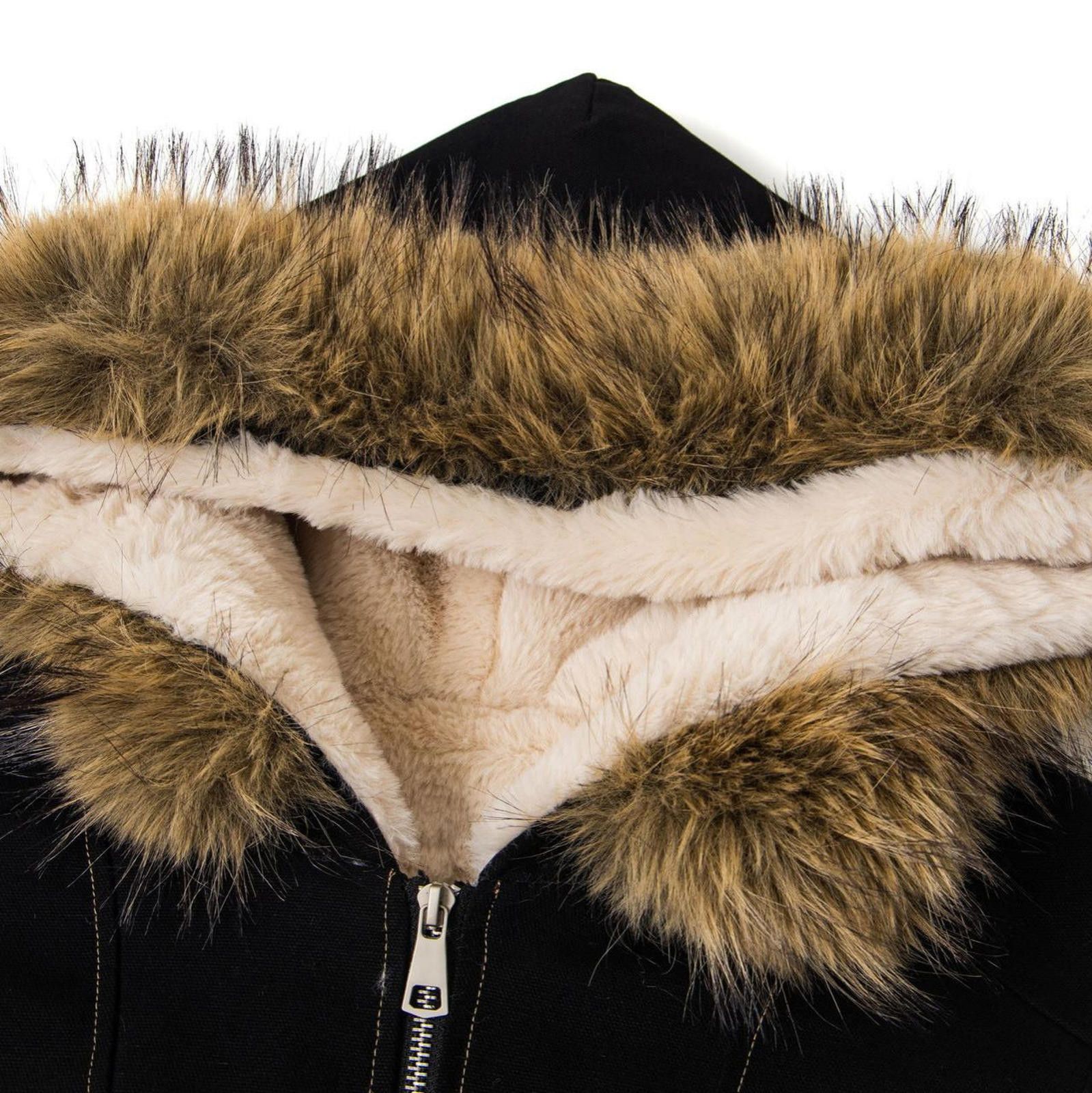 Other Camouflage Fur Hooded Bomber Jacket, Warm Winter Coat Size US L / EU 52-54 / 3 - 2 Thumbnail