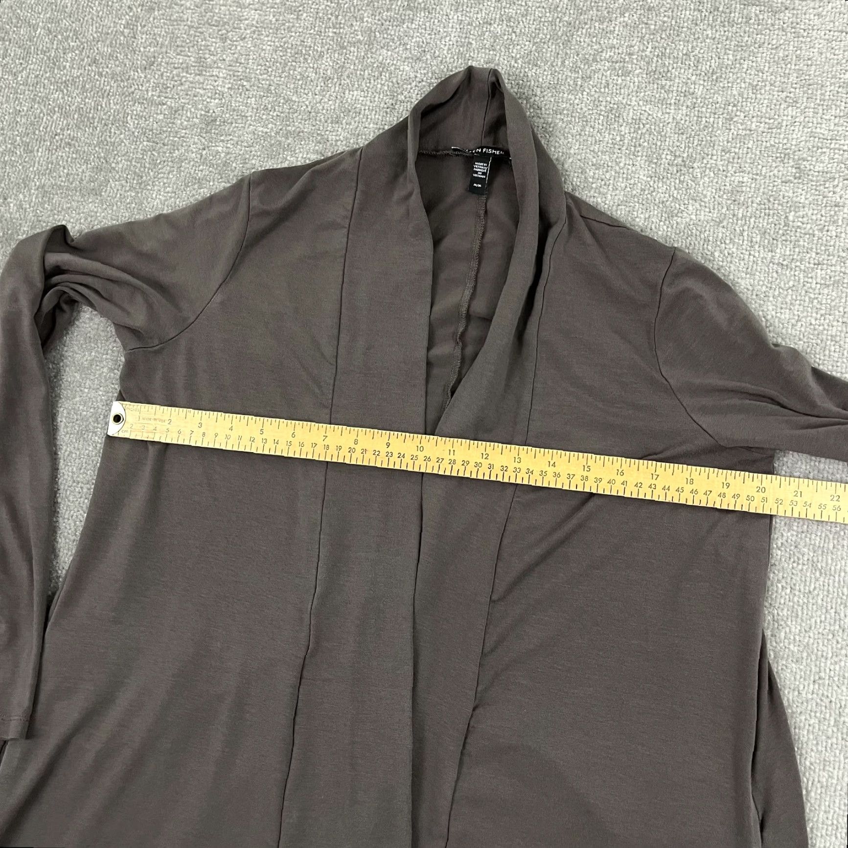Eileen Fisher Eileen Fisher Cardigan Open Front Womens Medium Brown Pockets Stretch Drape Dust Size M / US 6-8 / IT 42-44 - 5 Thumbnail