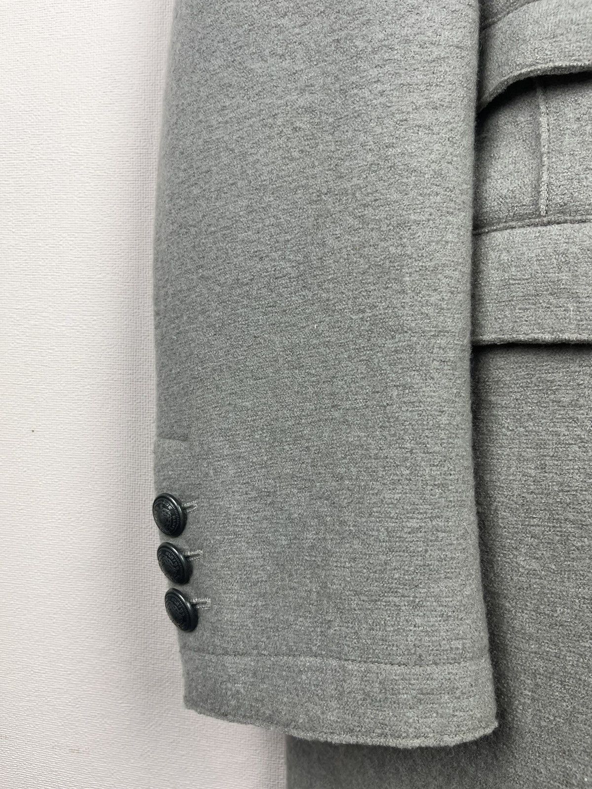 Eleventy Eleventy Double Breasted Coat Wool Grey Metal Button Size 52 Size US L / EU 52-54 / 3 - 3 Thumbnail