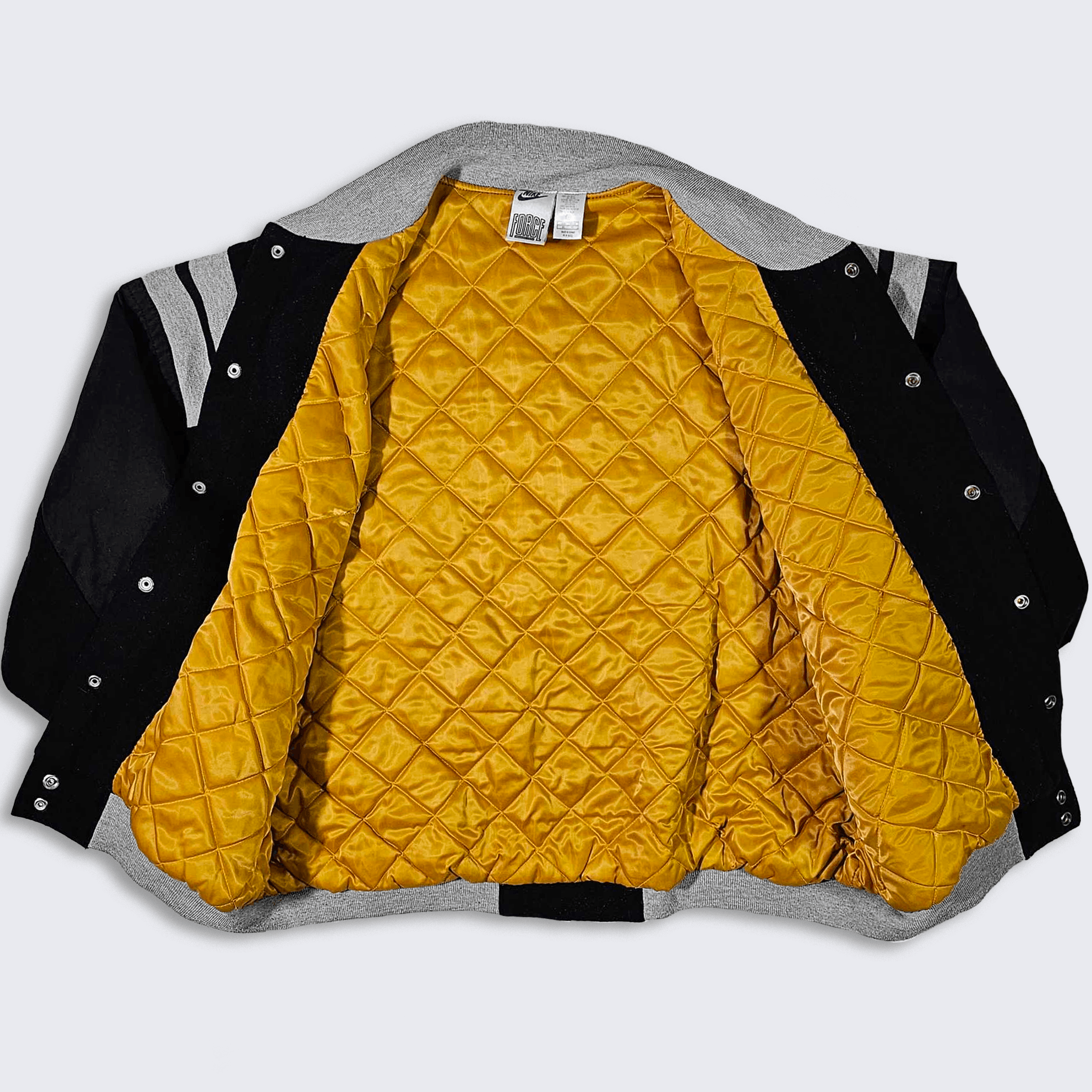 Nike × Vintage Nike Vintage 90s Air Force Wool Varsity Jacket Size US XL / EU 56 / 4 - 3 Thumbnail