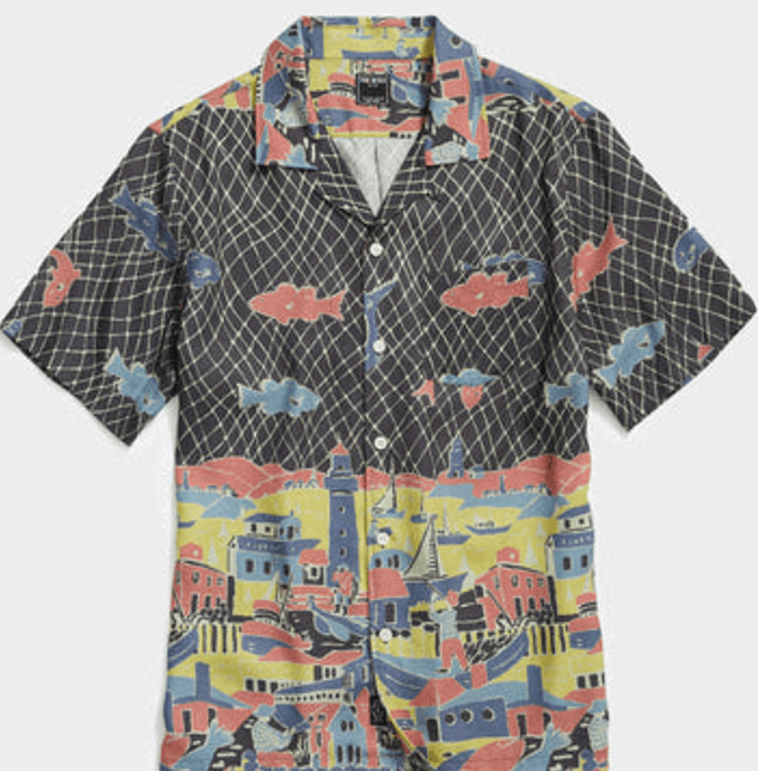 Todd Snyder Island Print Camp Collar Shirt Size US M / EU 48-50 / 2 - 2 Thumbnail