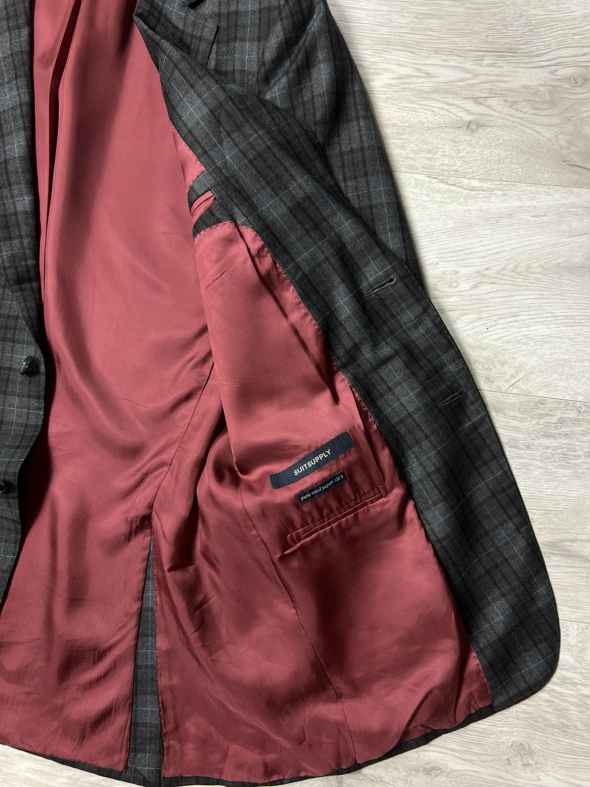Suitsupply SUITSUPPLY Pure Wool Super 120’S Checked Blazer Jacket Sz 38 Size 38R - 13 Thumbnail