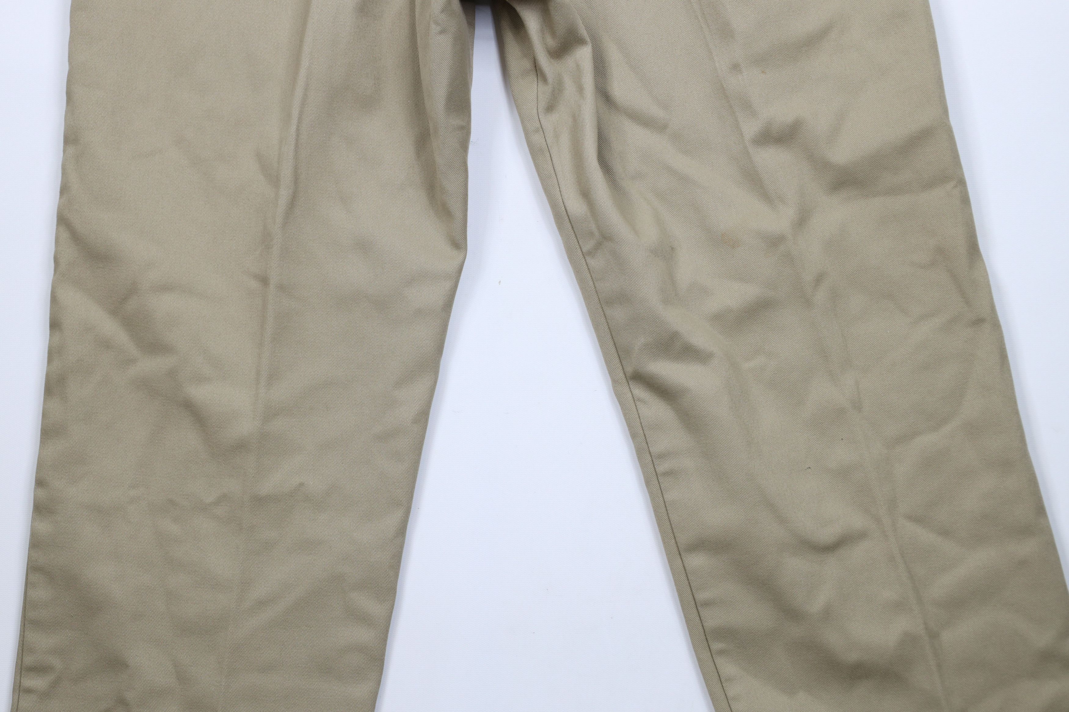 Dickies × Vintage Vintage 90s Dickies Flannel Lined Wide Leg Work Pants Beige Size US 36 / EU 52 - 13 Thumbnail