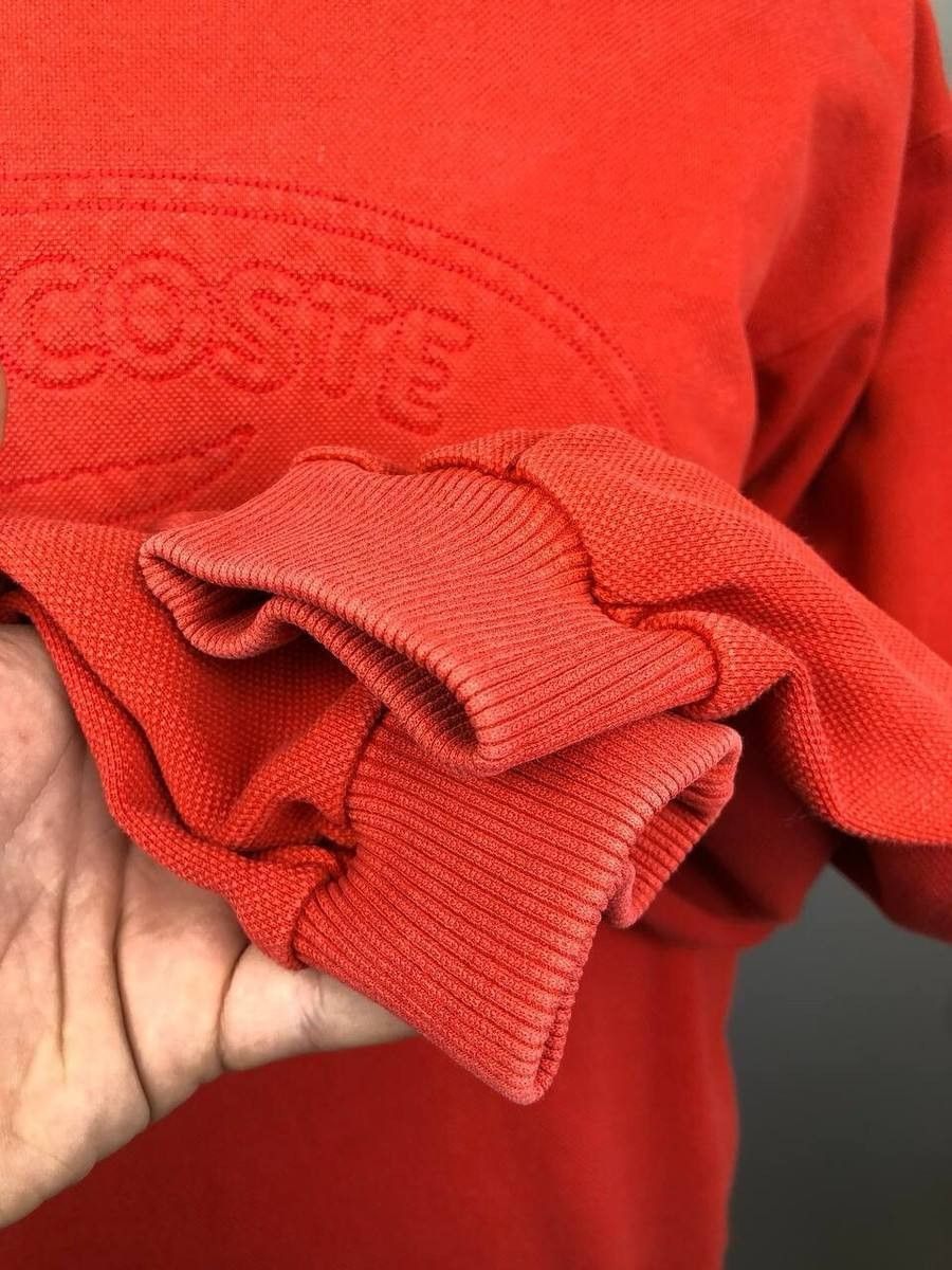 Lacoste Lacoste Big Logo Red Vintage Sweatshirt Made in France Size US L / EU 52-54 / 3 - 5 Thumbnail