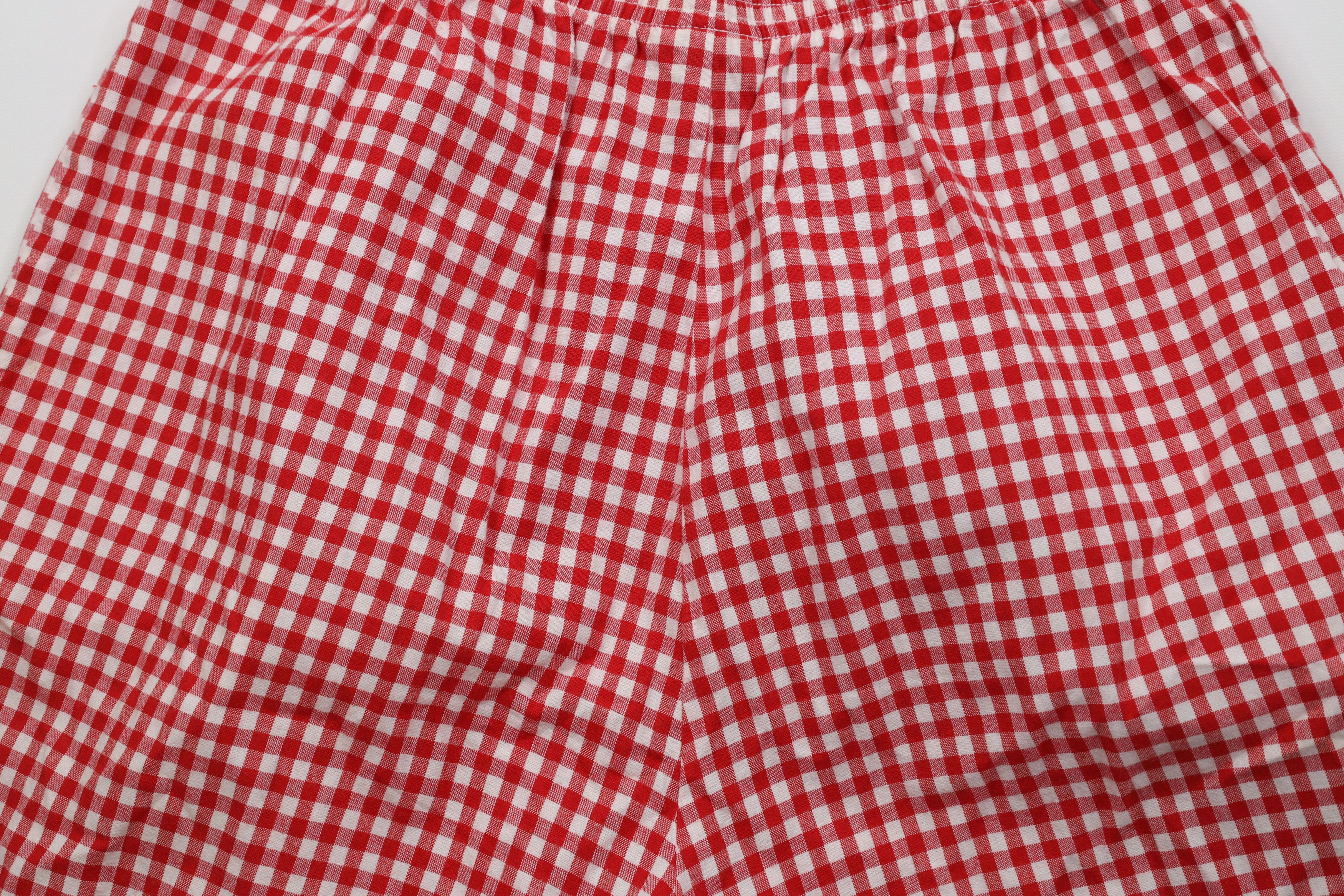 Vintage Vintage 90s Streetwear Country Western Shorts Gingham Red Size 28" / US 6 / IT 42 - 10 Thumbnail