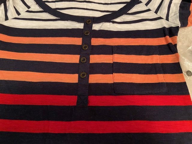 Garage Garage Striped Henley Top Ladies Junior Size XS NWT Size XS / US 0-2 / IT 36-38 - 7 Thumbnail