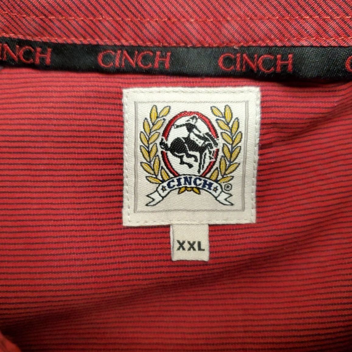 Vintage Cinch Shirt Mens XXL Ruby Red Micro Stripe Long Sleeve Western Cowboy Ranch Size US XXL / EU 58 / 5 - 5 Thumbnail