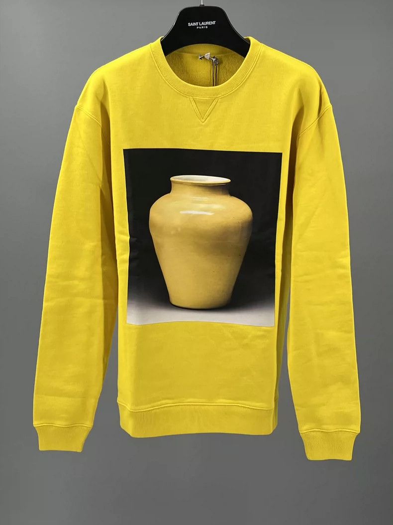Loewe LOEWE Yellow cotton printed round neck hoodie Size US S / EU 44-46 / 1 - 1 Thumbnail