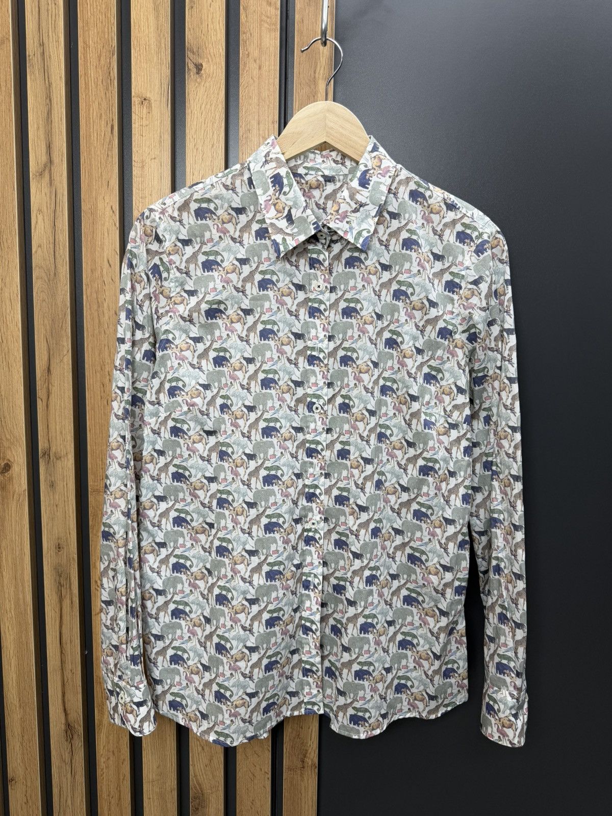 Other Stenstroms Animal Print Button Up Shirt Safari Cotton Size US S / EU 44-46 / 1 - 1 Thumbnail