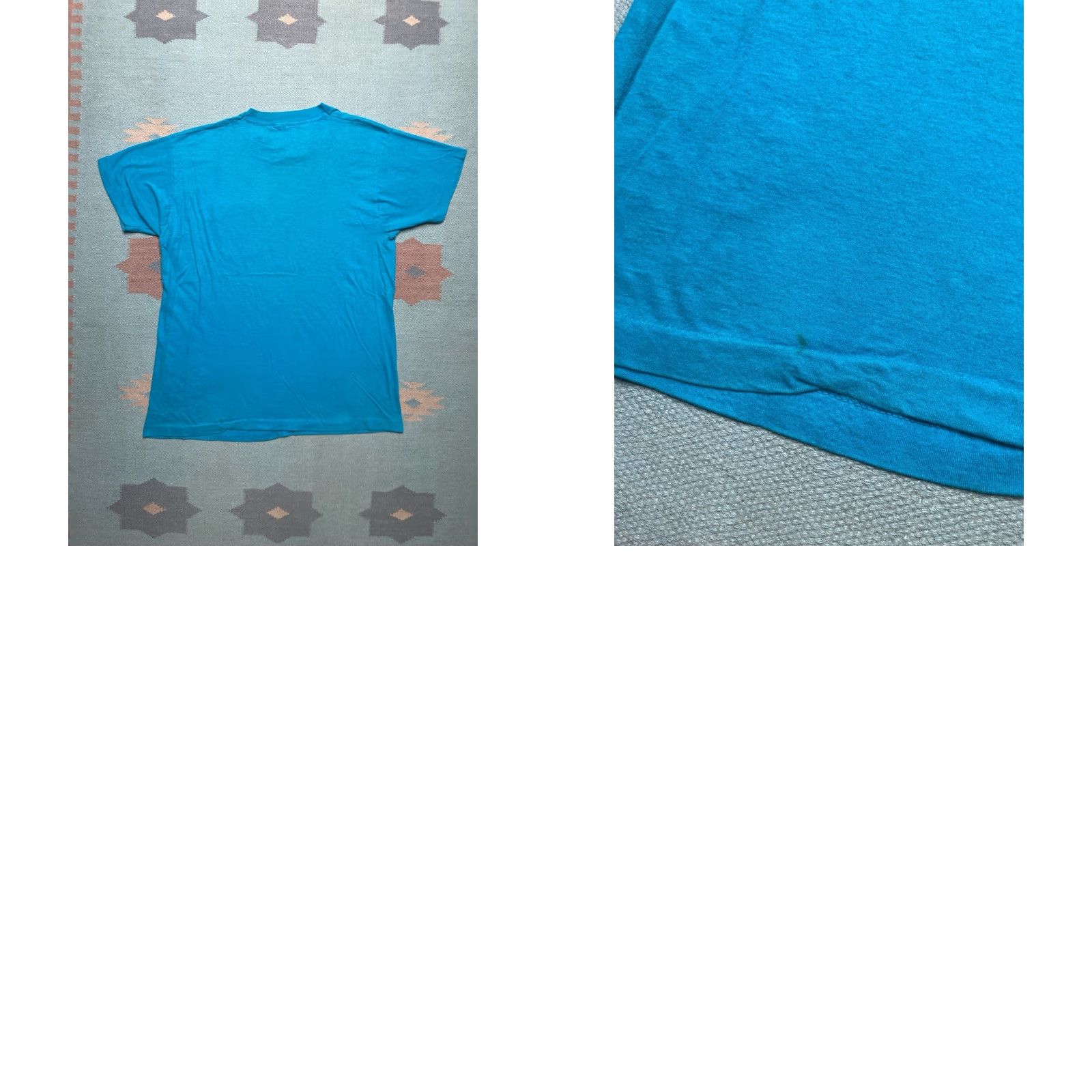 Fruit Of The Loom VINTAGE Fruit of the Loom T-Shirt Pocket 80s Teal Blue Cotton XL Men Blues 80s Pockets Mens XL Size US XL / EU 56 / 4 - 8 Thumbnail