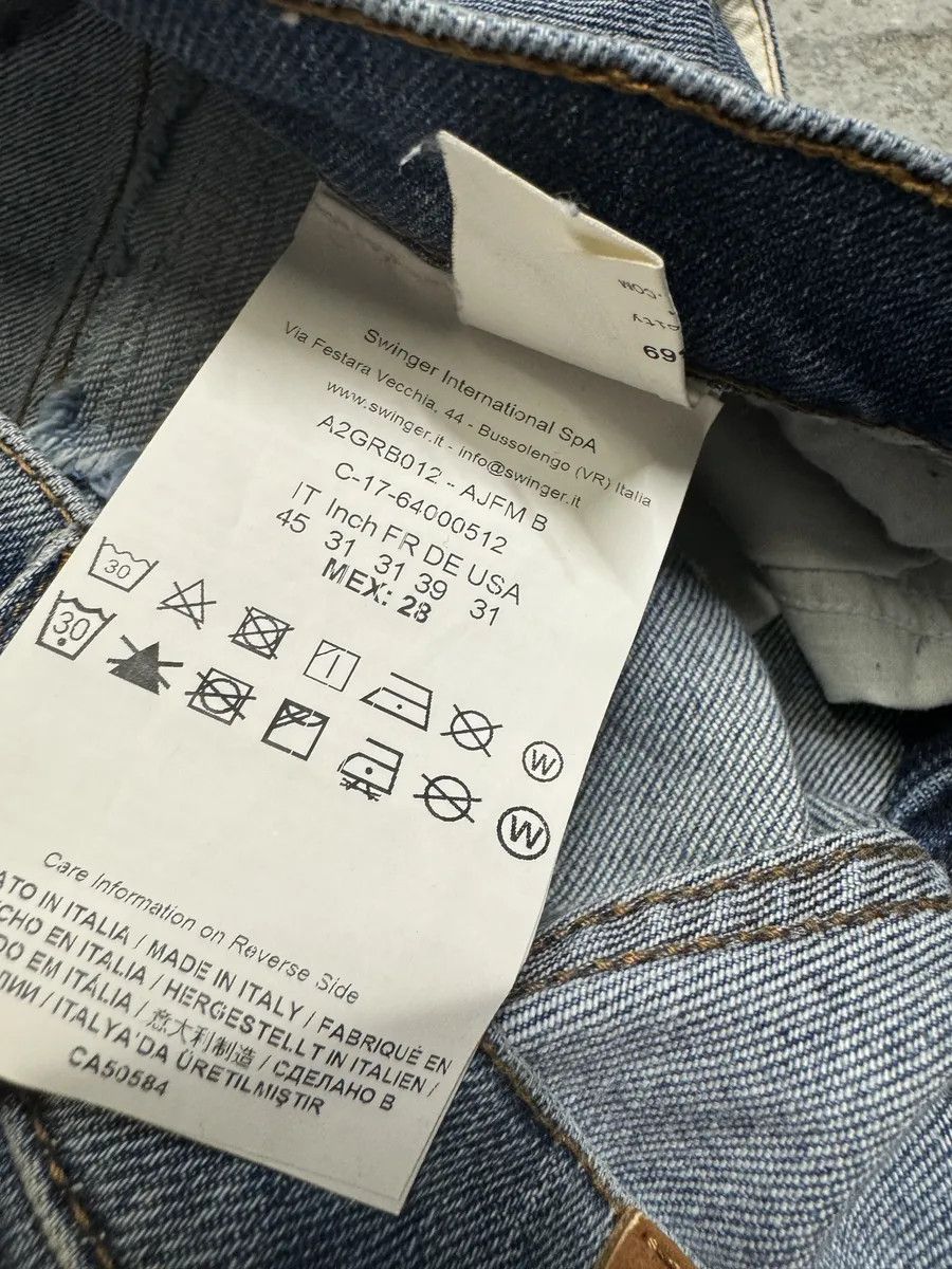 Versace Versace Blue Ripped Denim Jeans Size US 31 - 10 Thumbnail