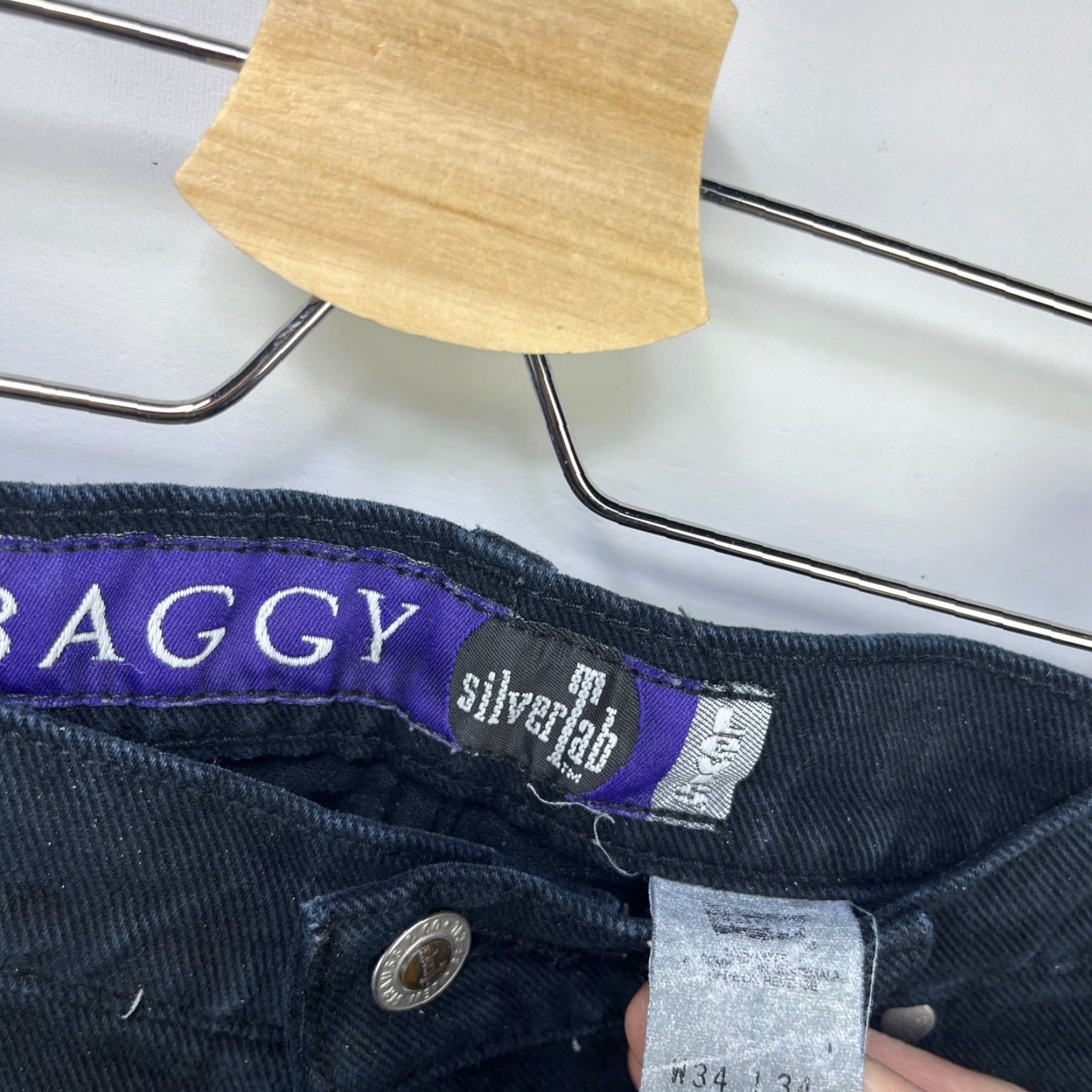 Levi's VINTAGE Levi's Silvertab Baggy Jeans 34 x 34 - Levi's Jeans - 90s Wide-Leg Blue Denim Men 5-Pocket - Relaxed, Mid Rise Size US 34 / EU 50 - 3 Thumbnail