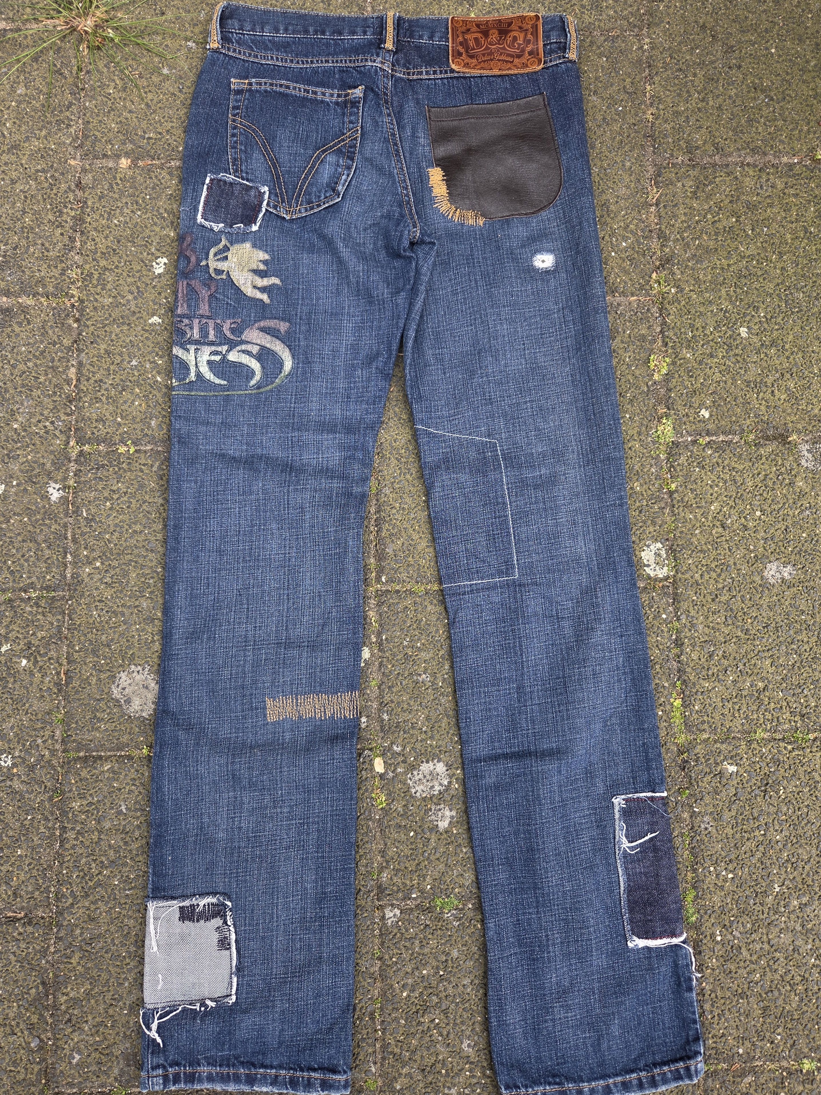 Dolce & Gabbana SS03 Dolce & Gabbana Patchwork Distressed denim Size US 30 / EU 46 - 2 Thumbnail