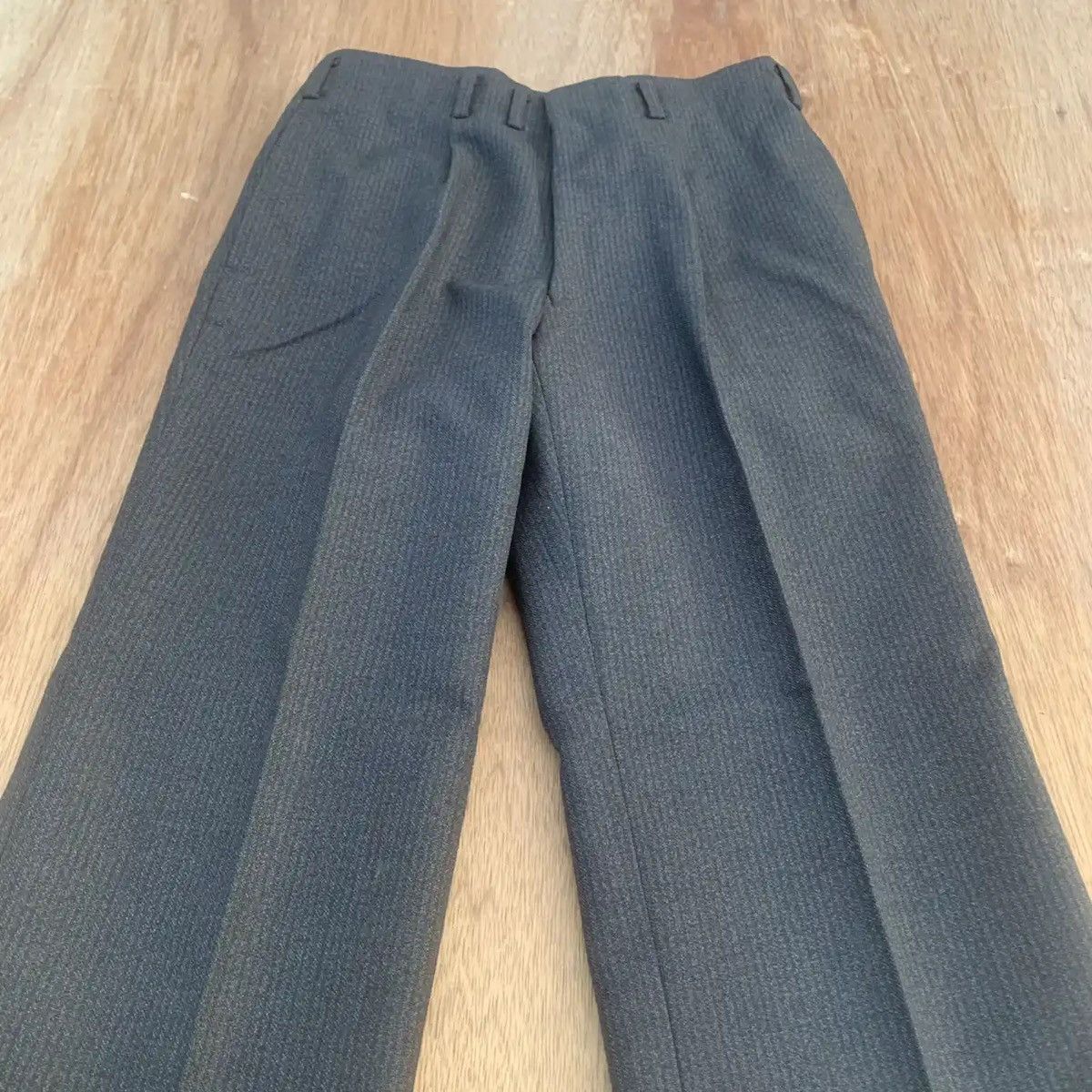 Round Two × Vintage 🍁 SALE 🍁 GABARDINE TROUSERS BLANK TALON RARE PANTS Size US 27 - 4 Thumbnail