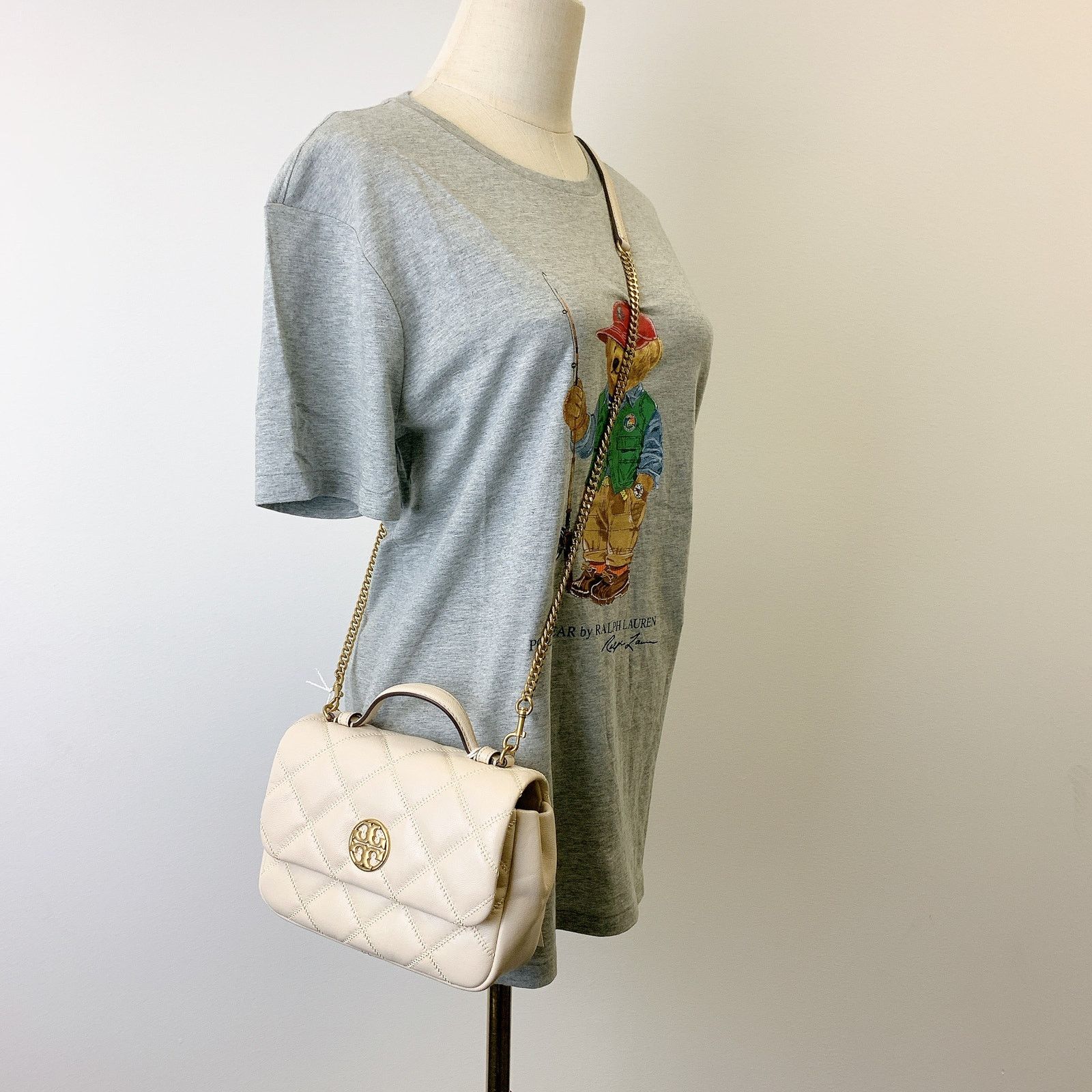 Tory Burch Tory Burch 153399 Willa Mini Top Handle Bag IN BRIE Size ONE SIZE - 1 Thumbnail