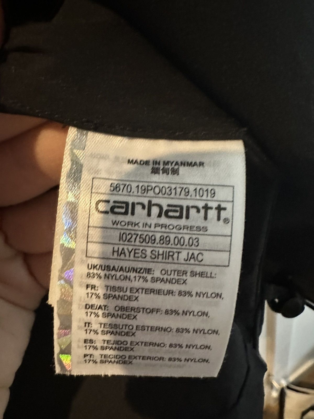 Carhartt Wip Black Hayes Shirt Jacket Size US S / EU 44-46 / 1 - 3 Thumbnail